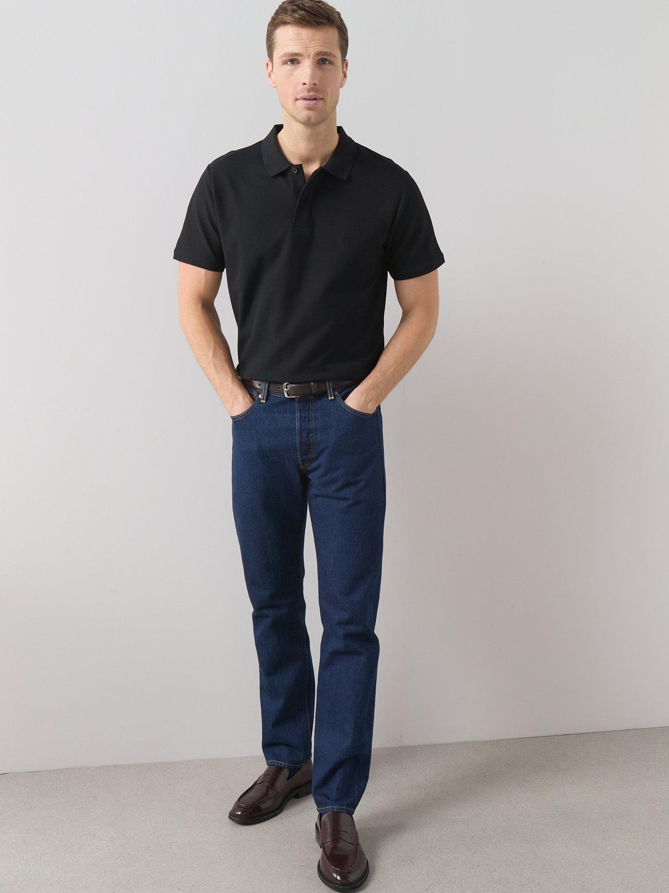 Image 3 of 7 of The Very Collection Pure Cotton Superfine Pique Polo Shirt&nbsp;- Black