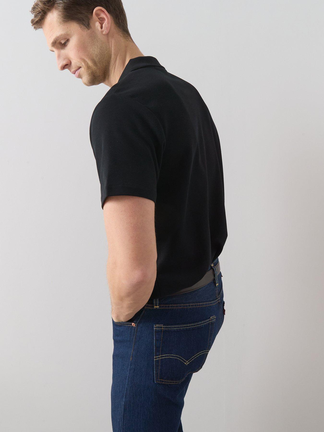 Image 6 of 7 of The Very Collection Pure Cotton Superfine Pique Polo Shirt&nbsp;- Black