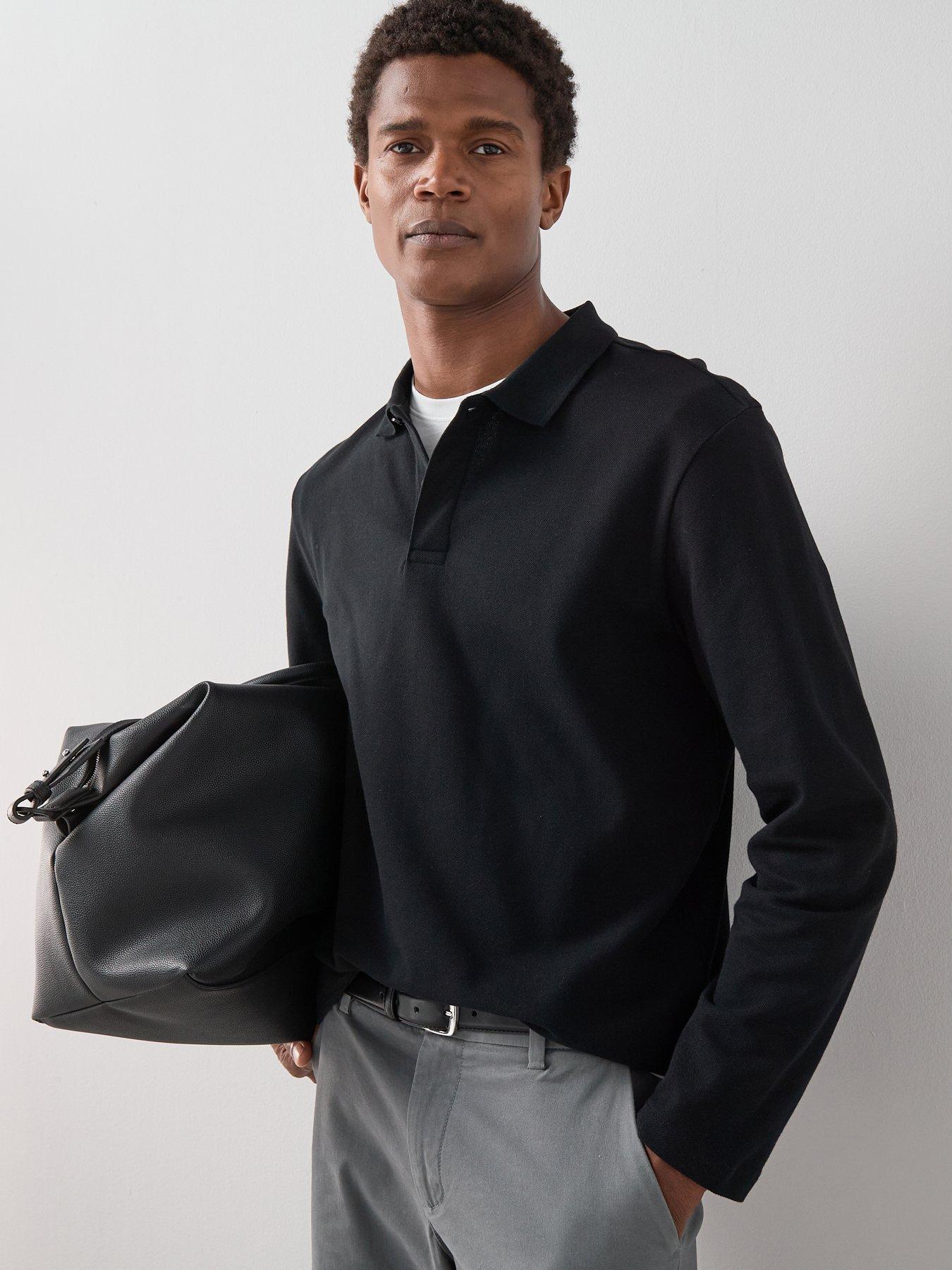 the-very-collection-pure-cotton-longsleeve-superfine-pique-polo-blackfront