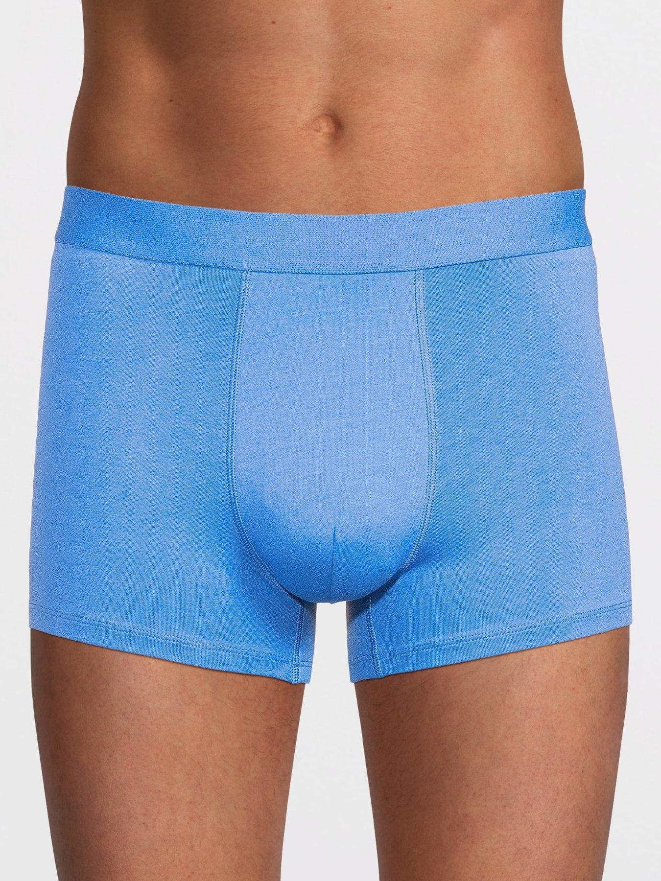 Image 2 of 3 of The Very Collection 3 Pack Cotton Rich Trunks - Blue