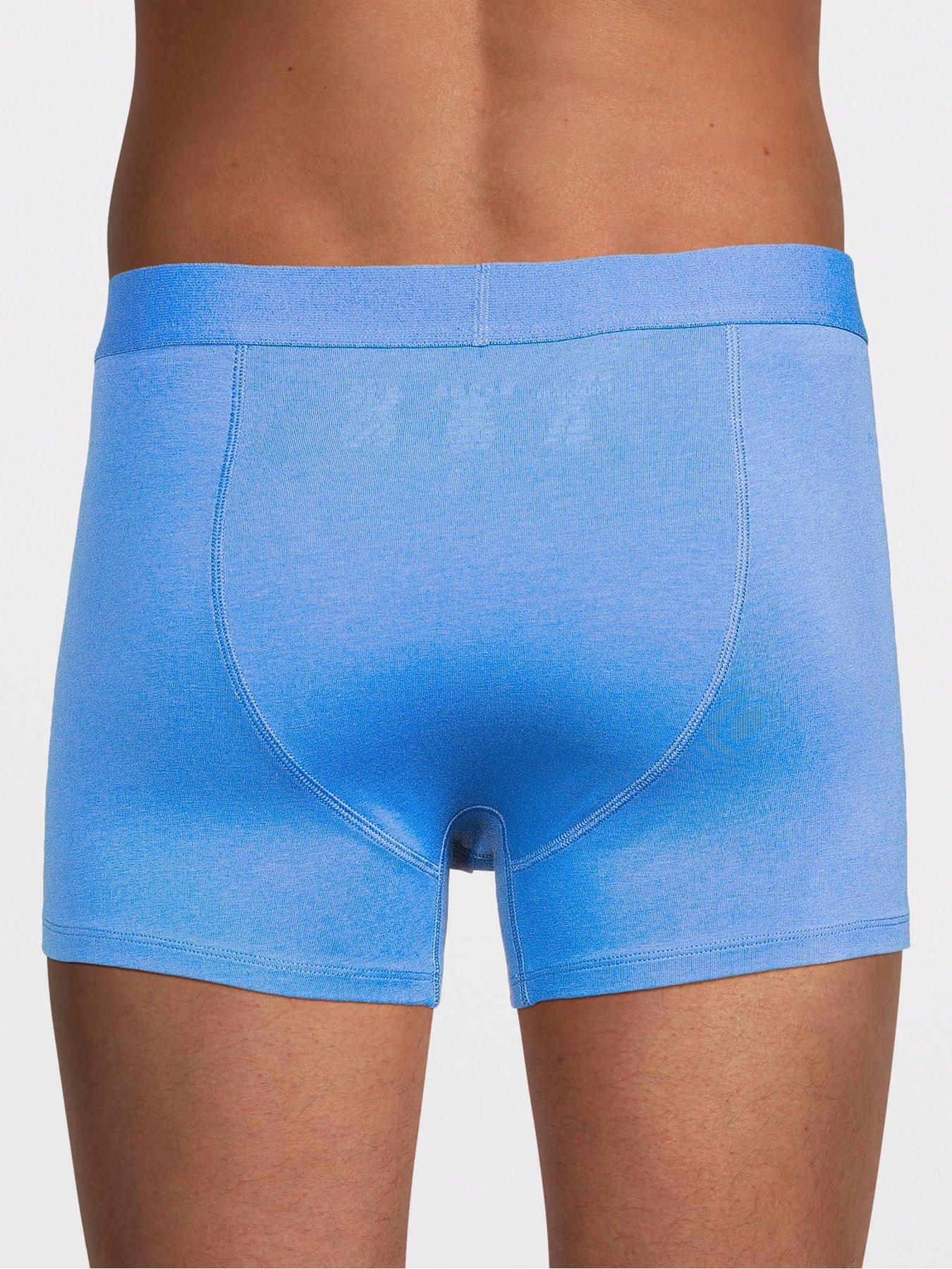 Image 3 of 3 of The Very Collection 3 Pack Cotton Rich Trunks - Blue