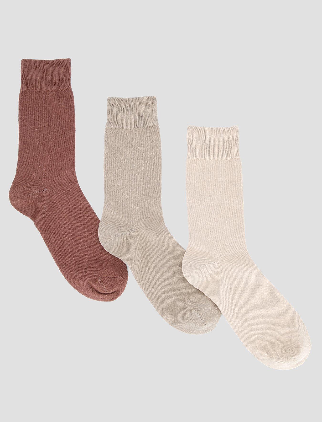 the-very-collection-3-pack-cotton-rich-heal-toe-socks-brown-multifront
