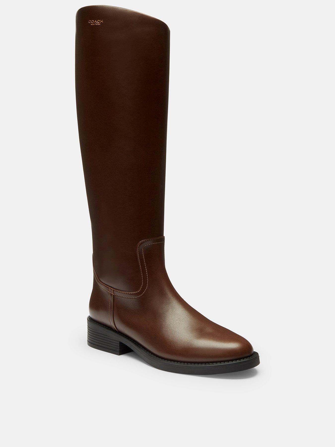 Image 3 of 4 of COACH Park Tall Leather Boot - Brown