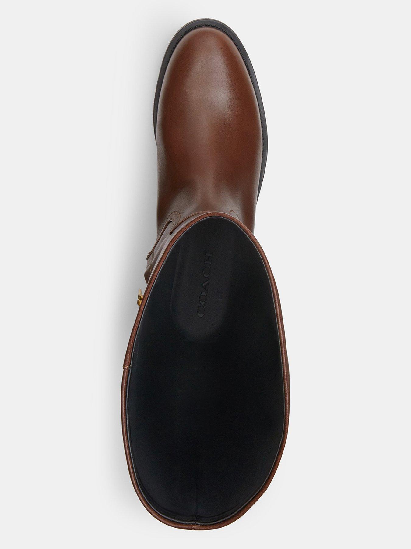 Image 4 of 4 of COACH Park Tall Leather Boot - Brown