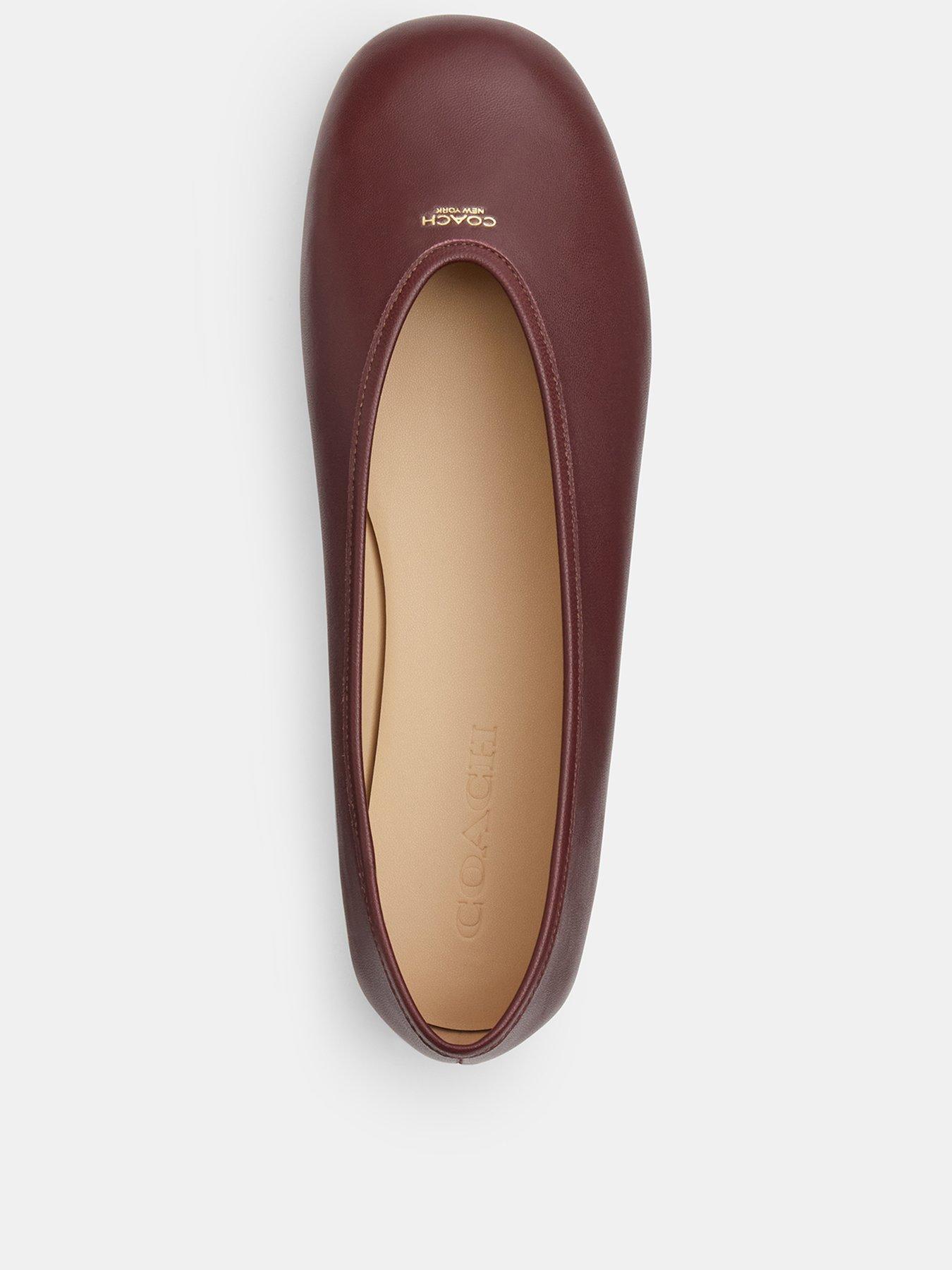 Image 3 of 5 of COACH Houston Leather Ballet Flat - Red