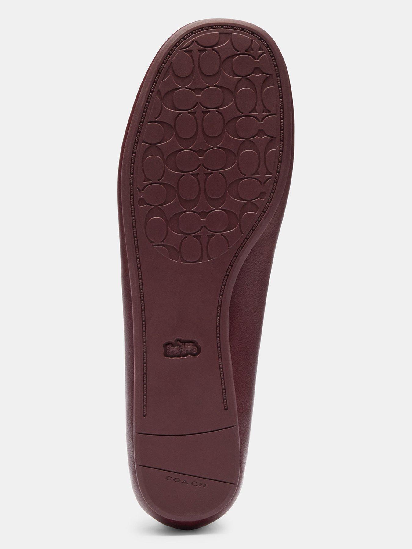 Image 4 of 5 of COACH Houston Leather Ballet Flat - Red