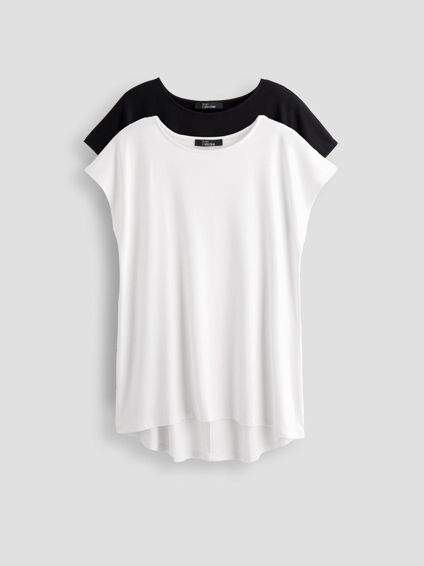 Image 1 of 7 of The Very Collection Curve 2 Pack Longline T-shirt