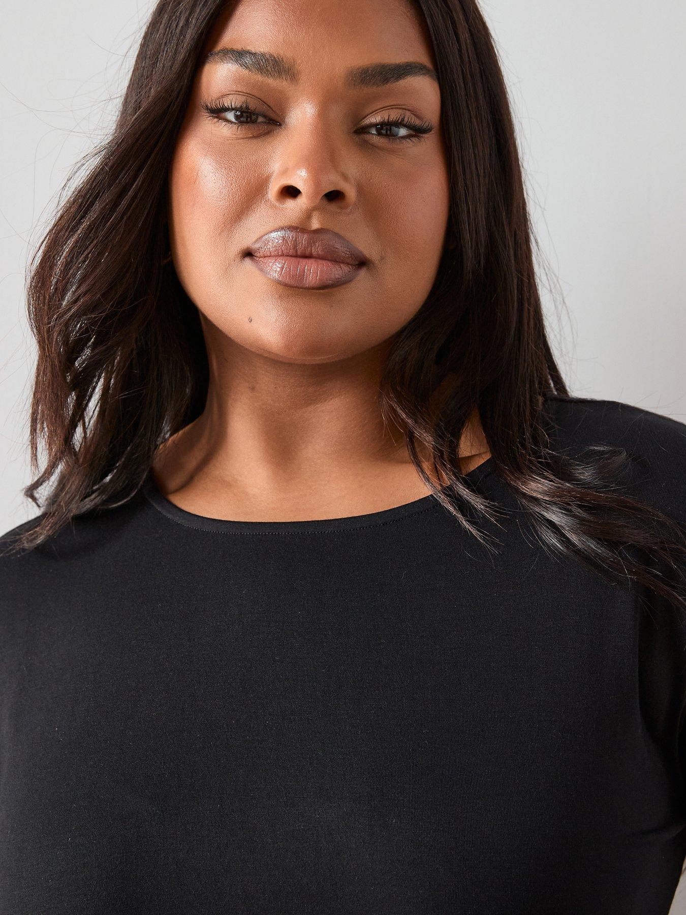 Image 6 of 7 of The Very Collection Curve 2 Pack Longline T-shirt