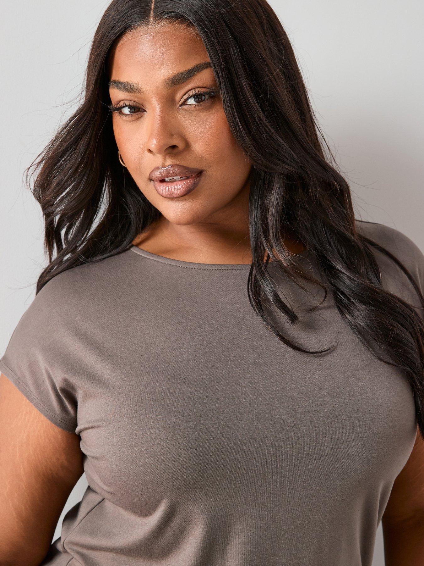 Image 6 of 7 of The Very Collection Curve 2 Pack Longline T-shirt