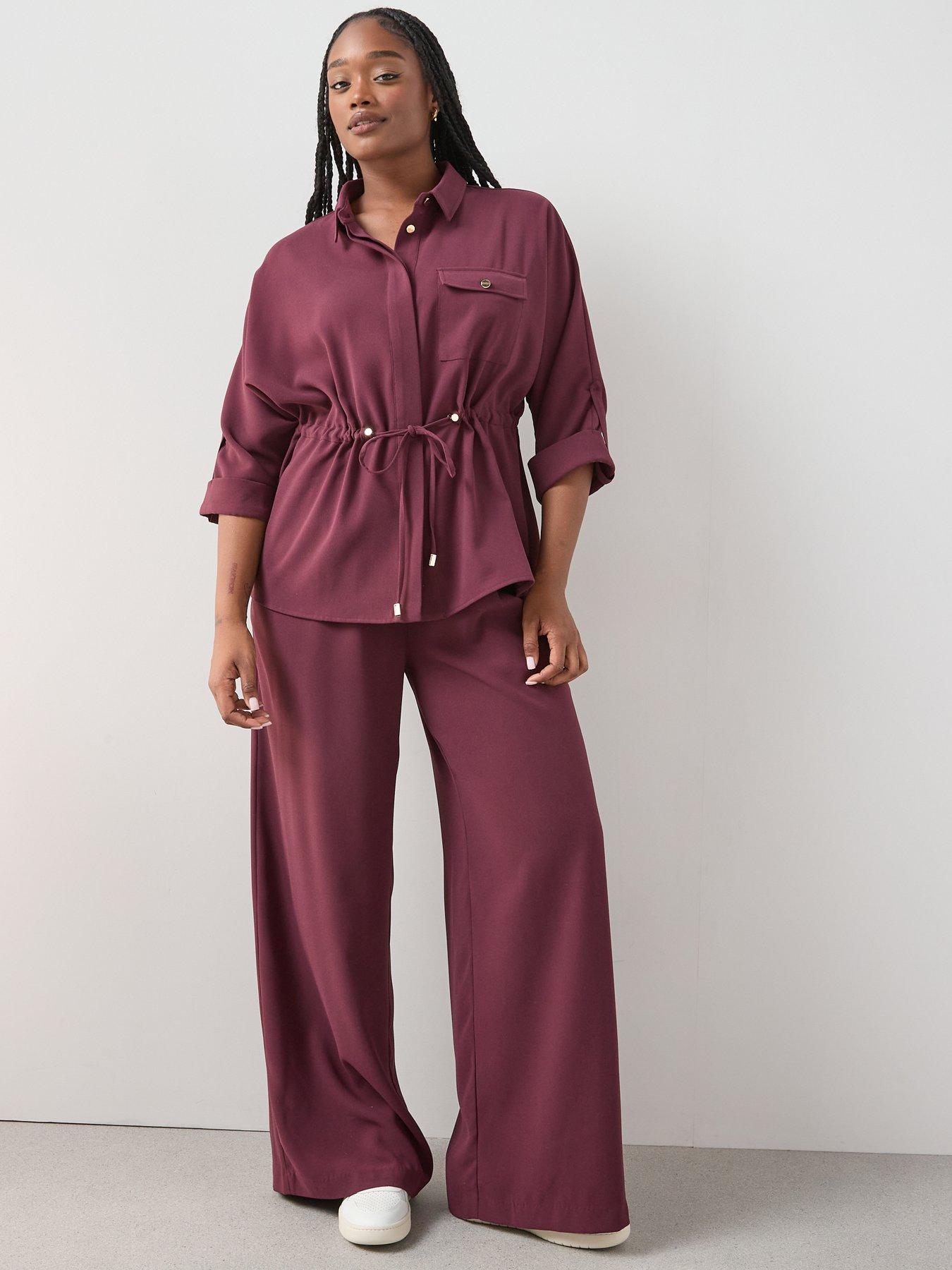 Image 6 of 6 of The Very Collection Curve Cinched Waist Shirt Co-ord