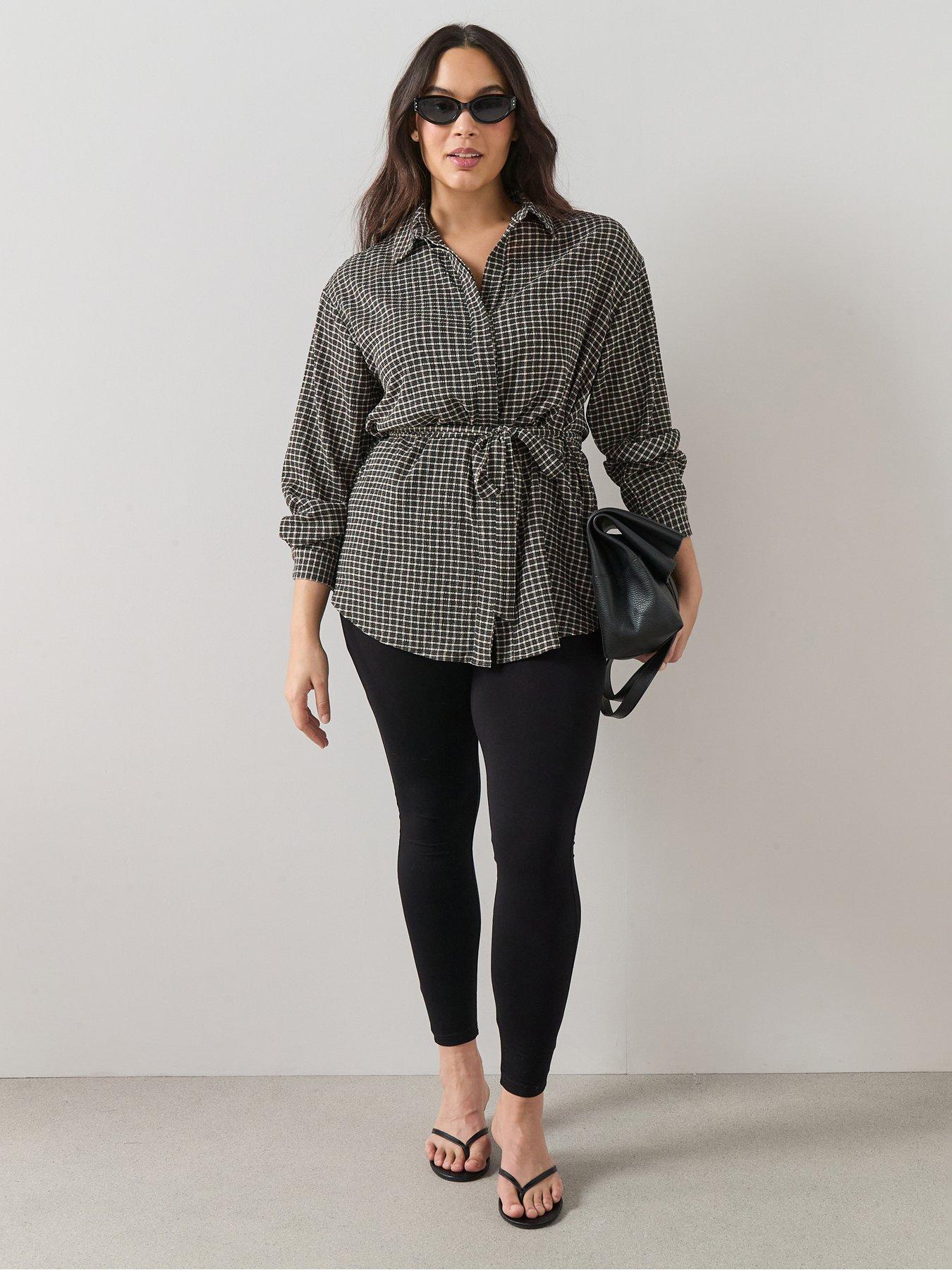 The Very Collection Curve Gingham Belted Shirt