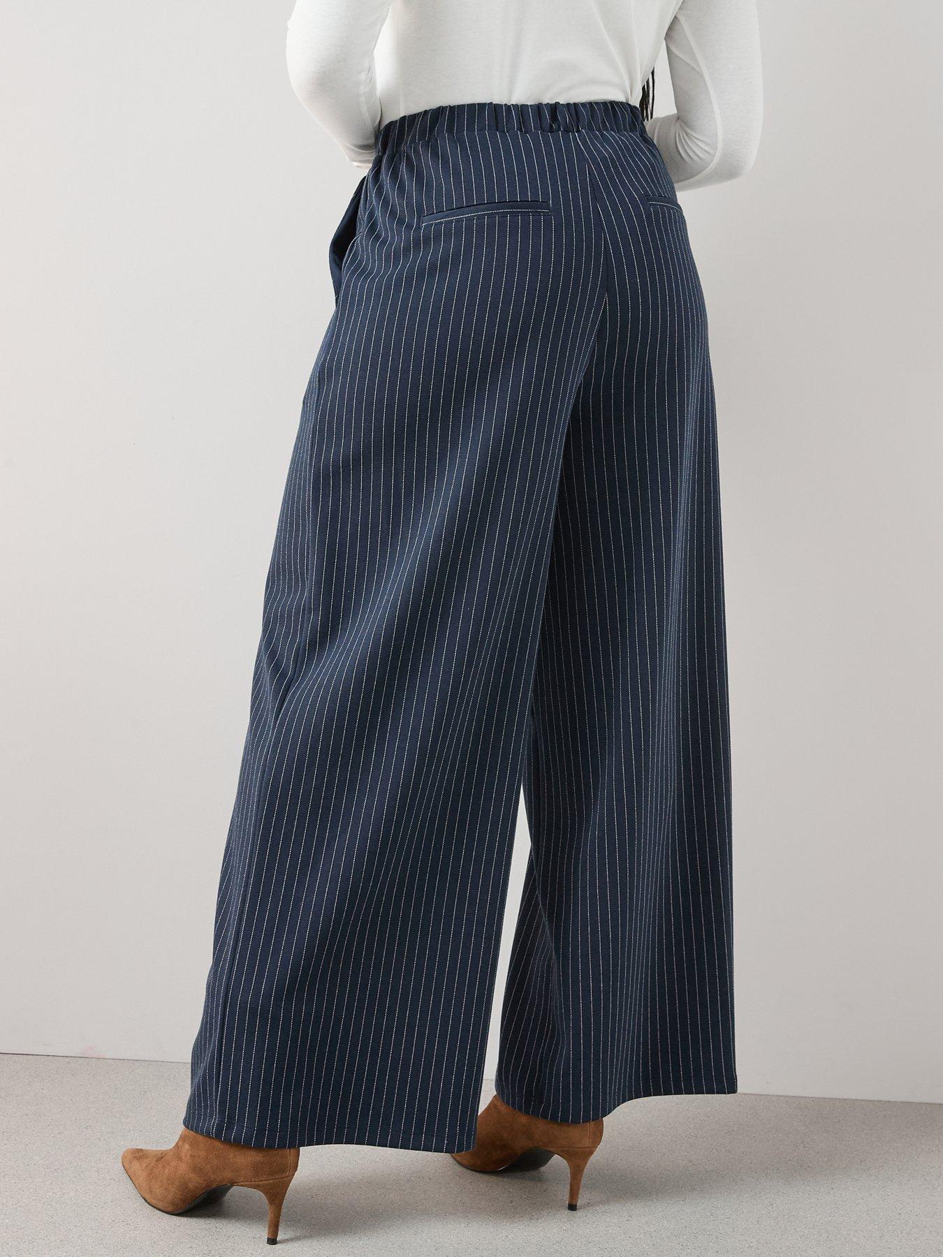 Image 2 of 6 of The Very Collection Curve Pinstripe Pull On Stretch Trouser Co-ord