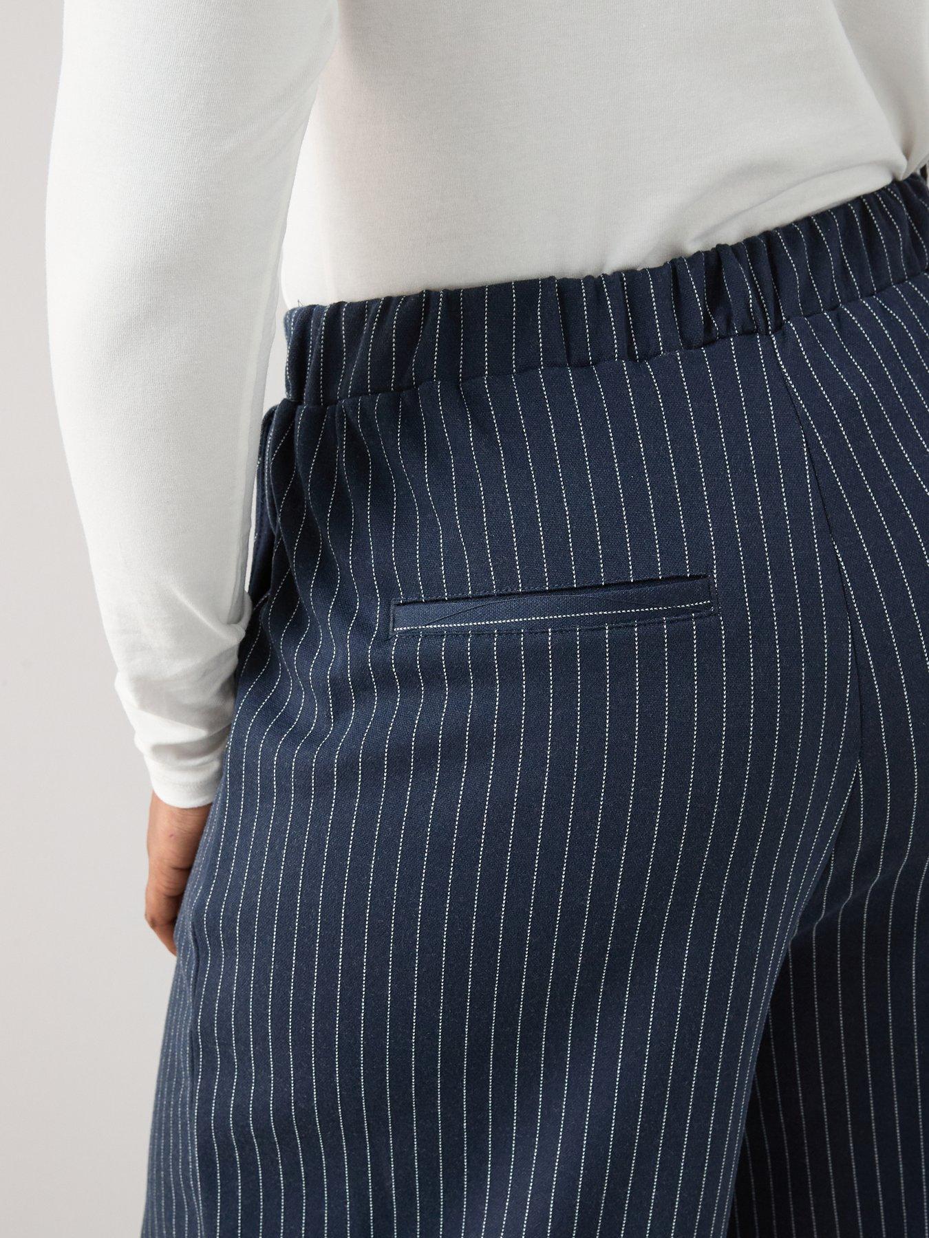 Image 6 of 6 of The Very Collection Curve Pinstripe Pull On Stretch Trouser Co-ord