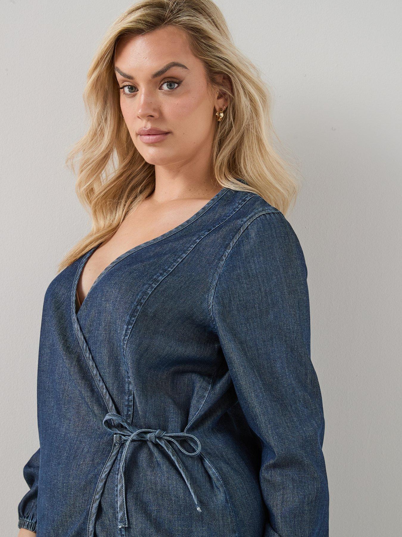 the-very-collection-curve-soft-denim-wrap-blouse-dark-washdetail