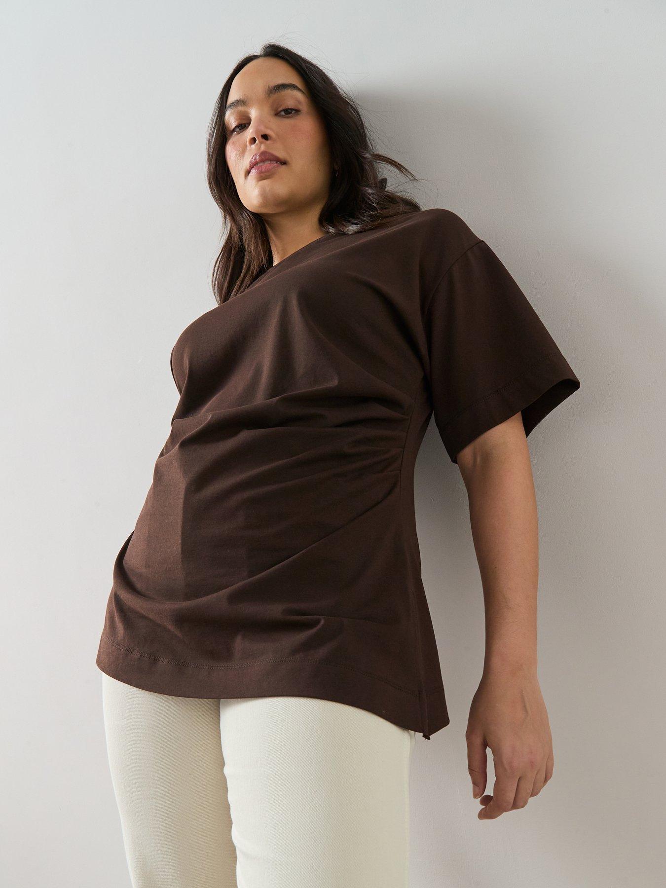 Image 4 of 6 of The Very Collection Curve Side Ruched T-shirt