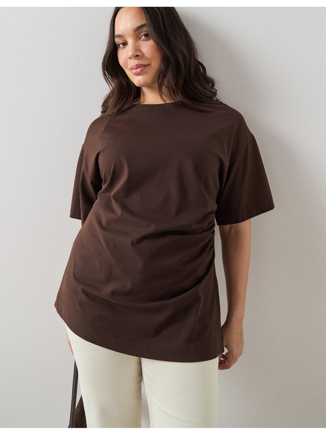 Image 5 of 6 of The Very Collection Curve Side Ruched T-shirt