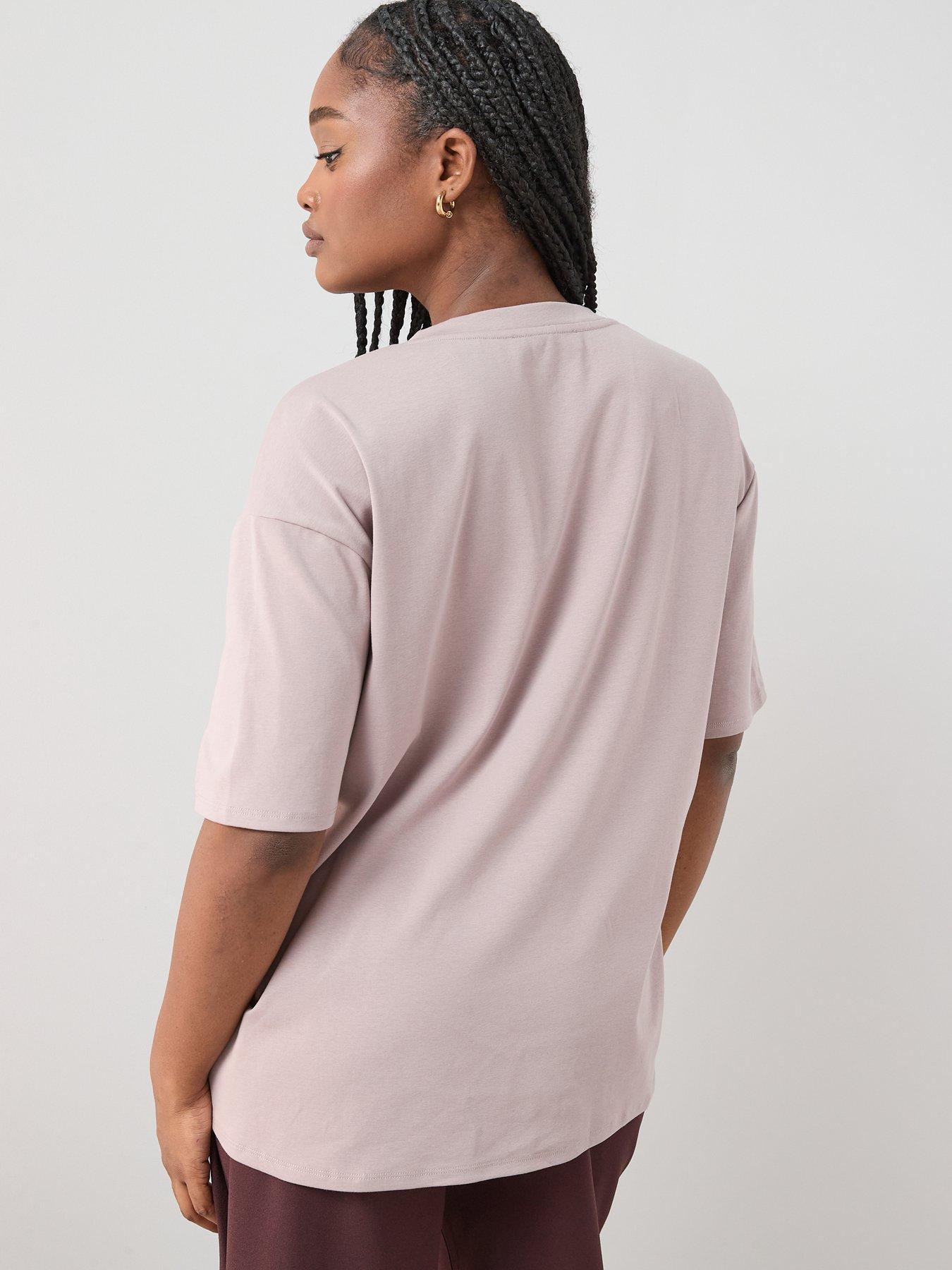 Image 2 of 6 of The Very Collection Curve V Neck Oversized T-shirt