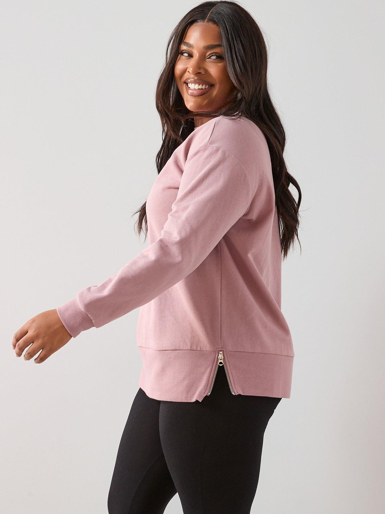 Image 4 of 7 of The Very Collection Curve Zip Detail Longline Sweat