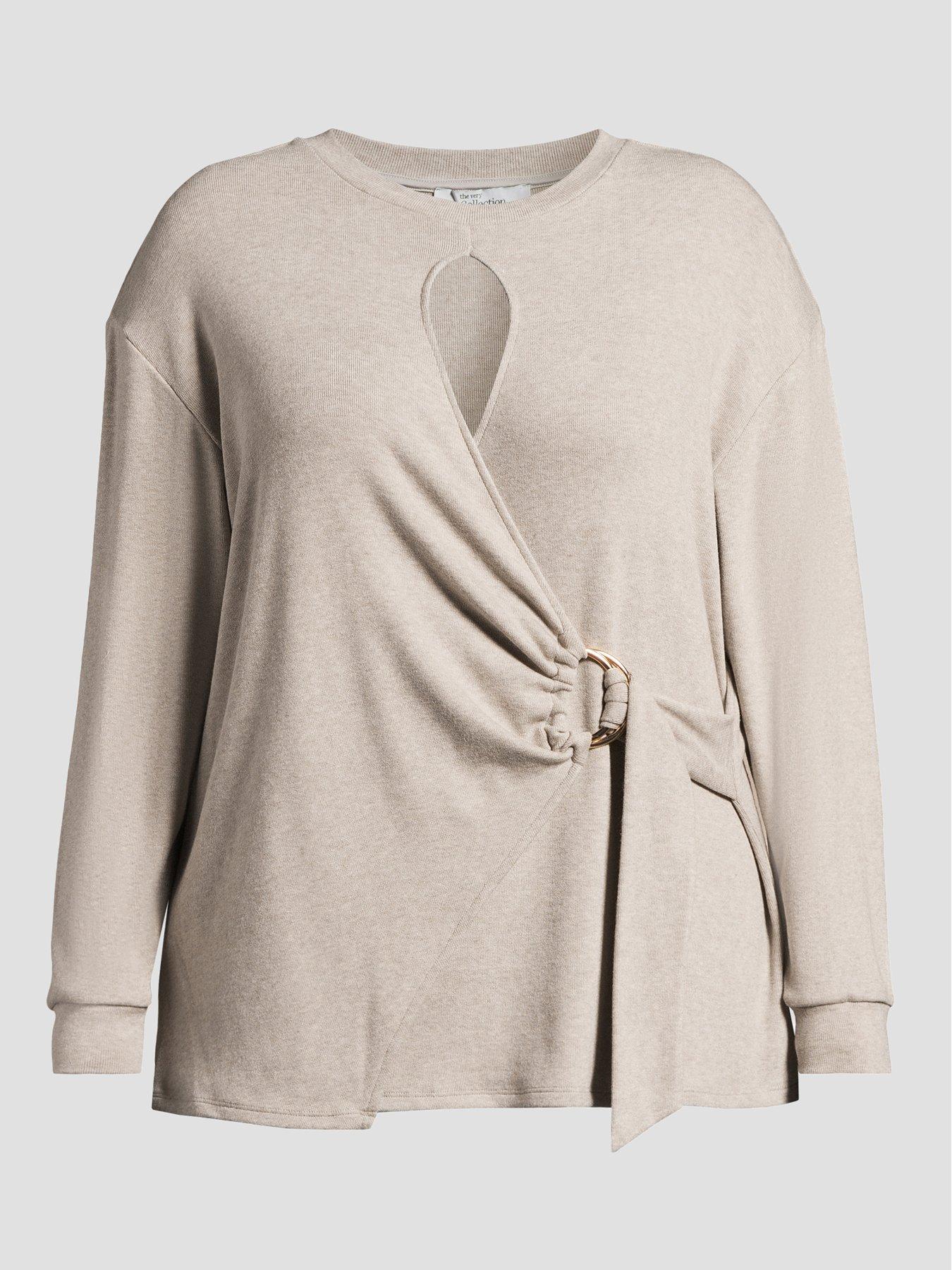 Image 7 of 7 of The Very Collection Curve Wrap Trim Detail Jumper