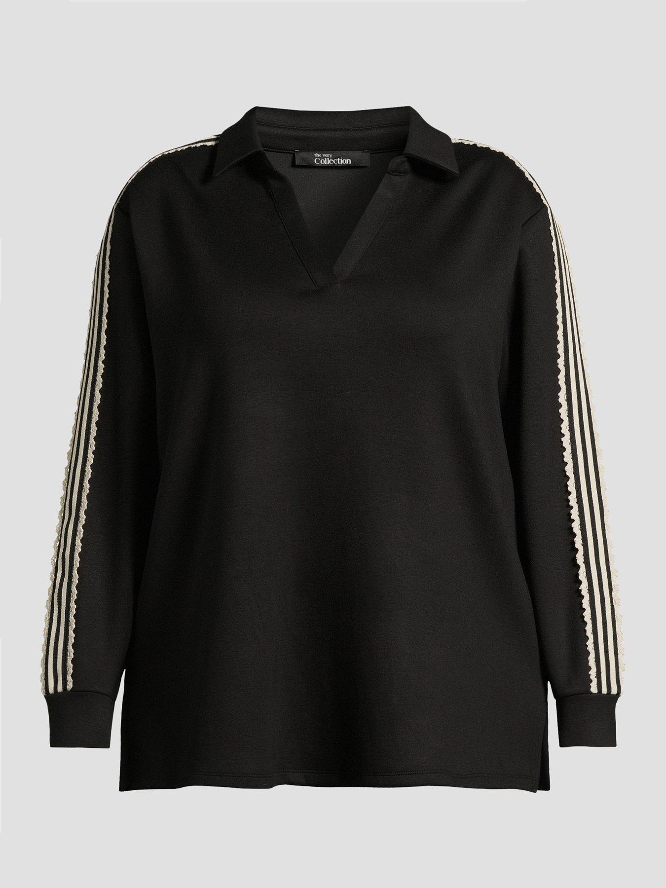 Image 7 of 7 of The Very Collection Curve Stripe Detail Sweat