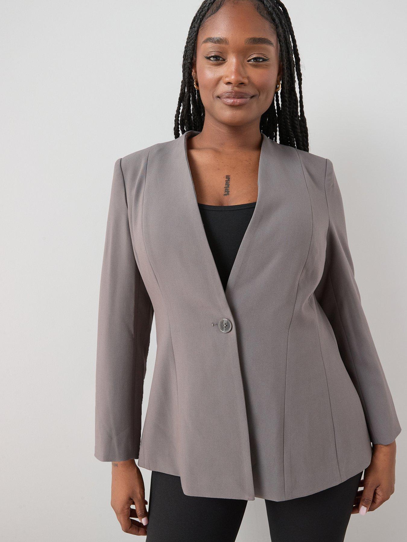Image 6 of 6 of The Very Collection Curve Cinched Waist Blazer