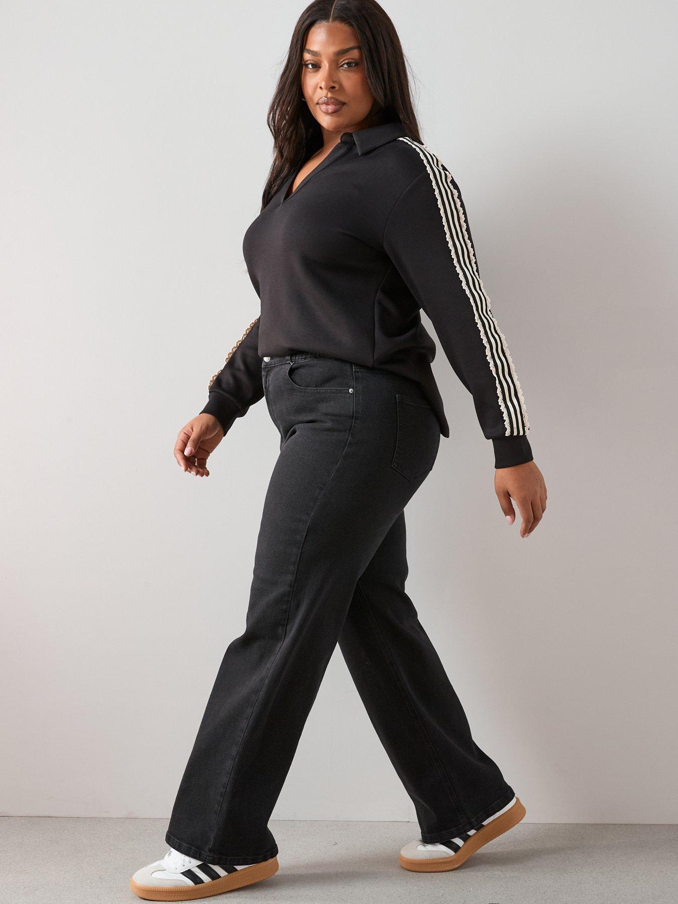 Image 4 of 7 of The Very Collection Curve Elasticated Wide Leg Jean