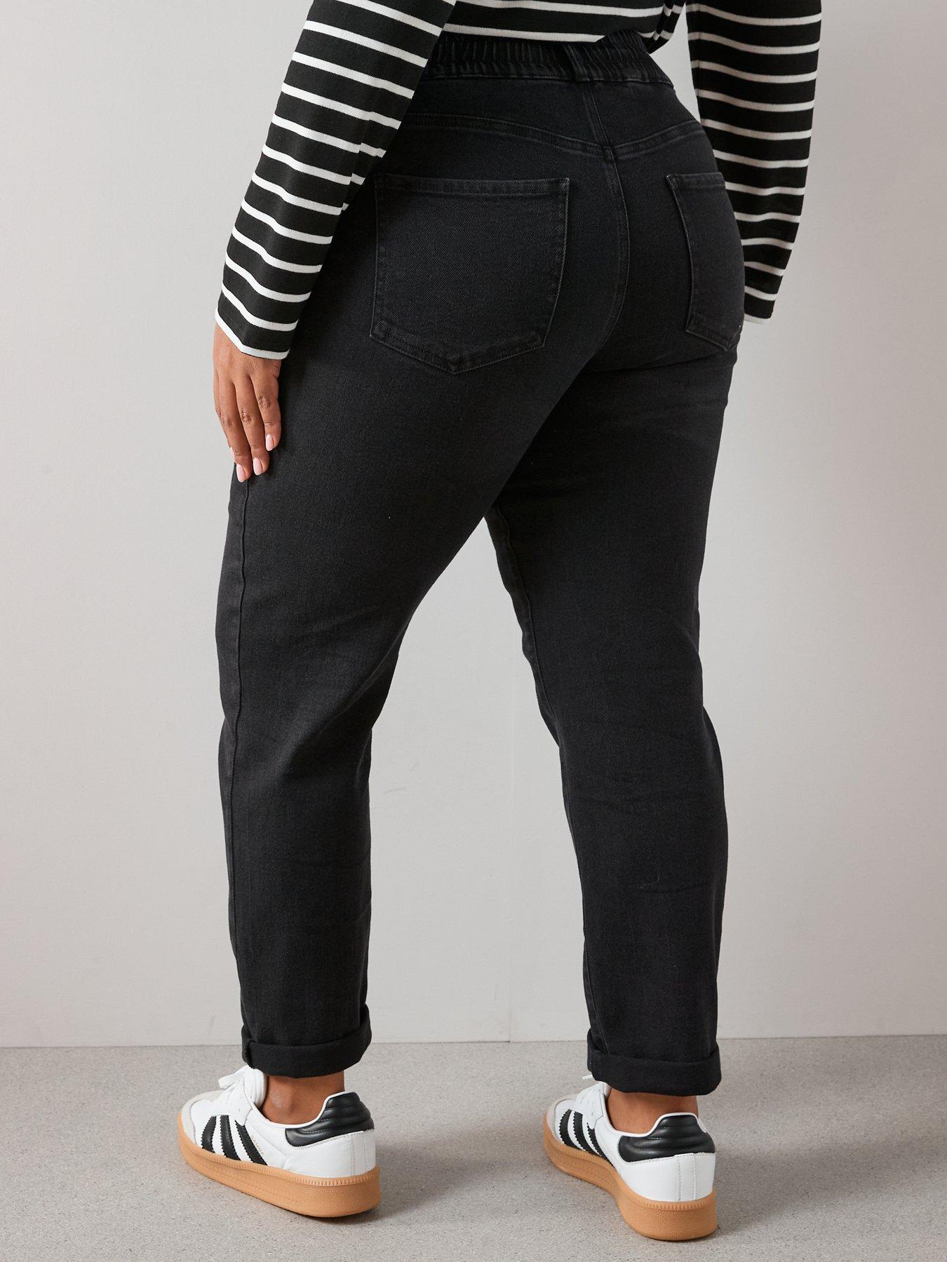 Image 2 of 7 of The Very Collection Curve Elasticated Waist Mom Jean