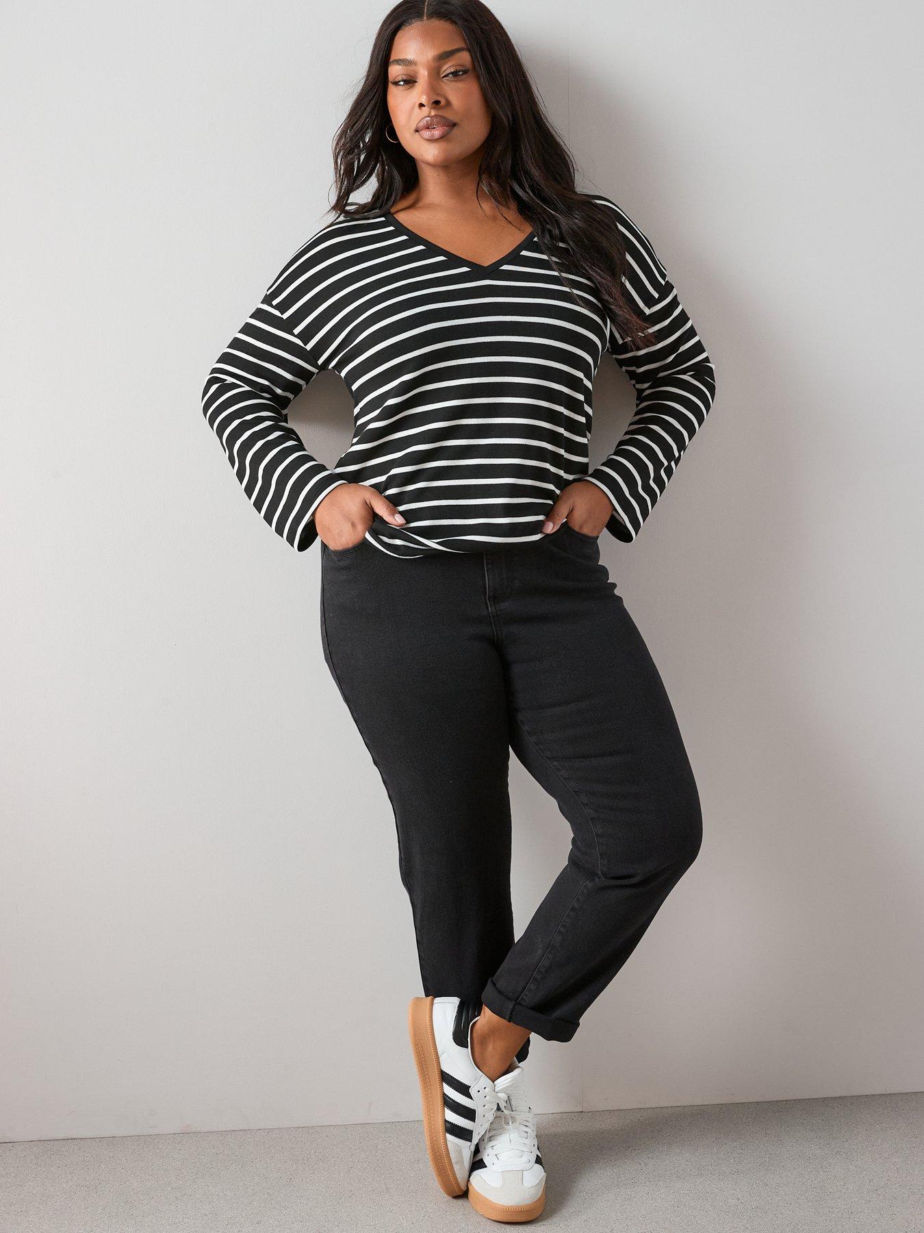 Image 3 of 7 of The Very Collection Curve Elasticated Waist Mom Jean