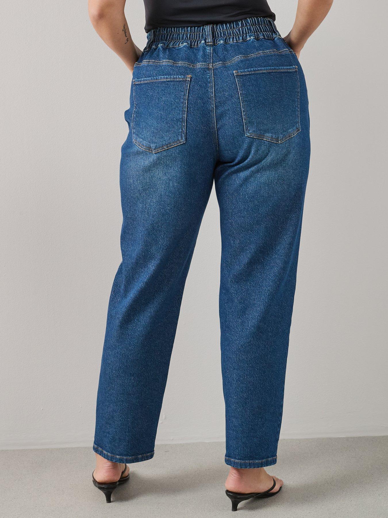 Image 2 of 7 of The Very Collection Curve Elasticated Waist Mom Jean