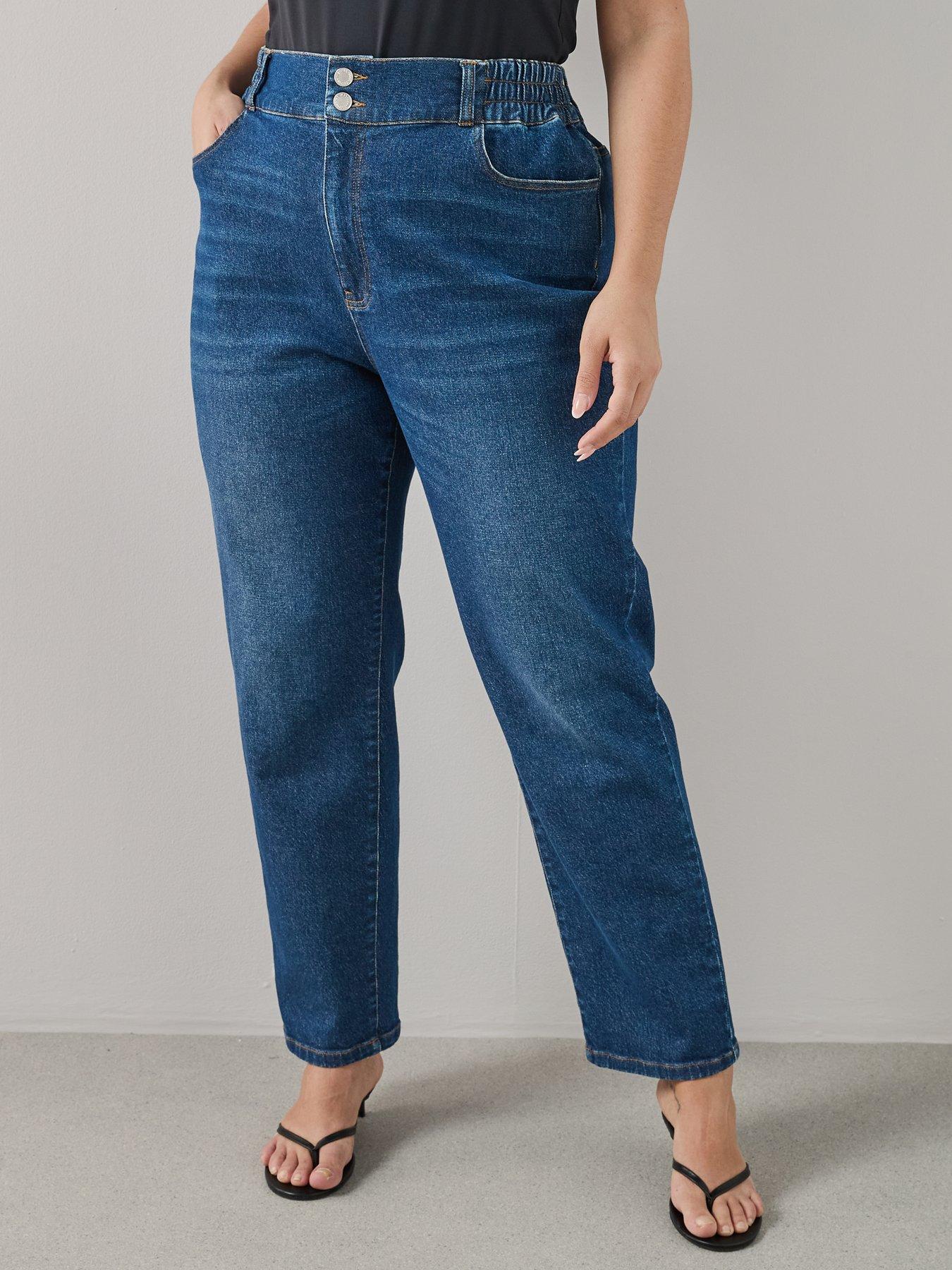 Image 4 of 7 of The Very Collection Curve Elasticated Waist Mom Jean