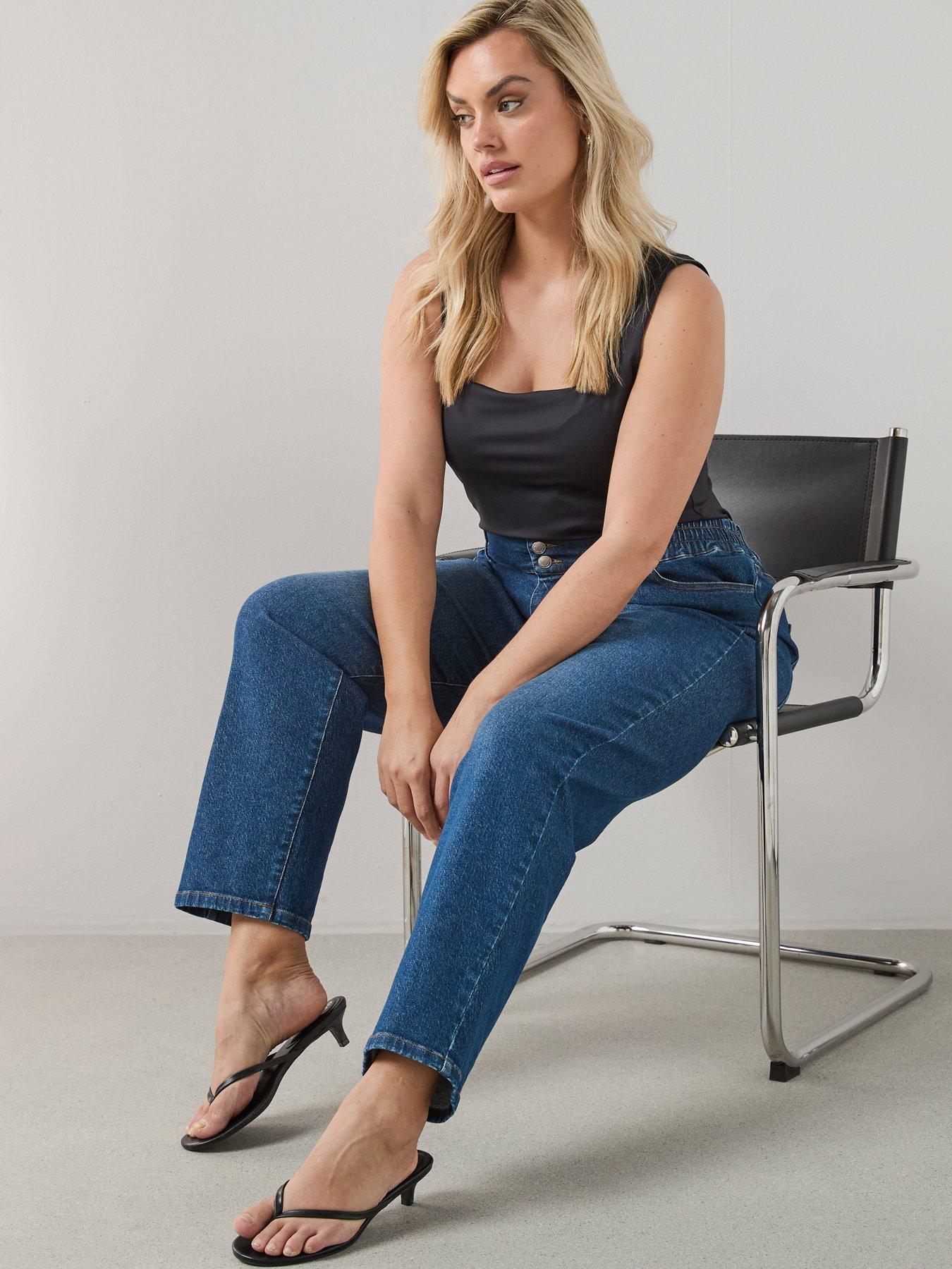 Image 6 of 7 of The Very Collection Curve Elasticated Waist Mom Jean