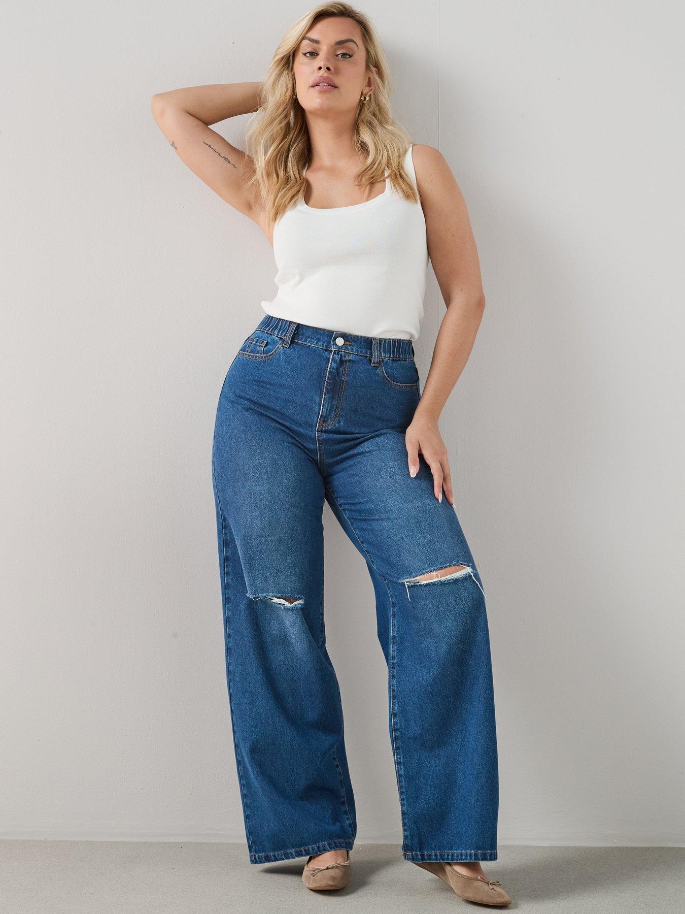 the-very-collection-elasticated-waist-rip-wide-leg-dark-washback