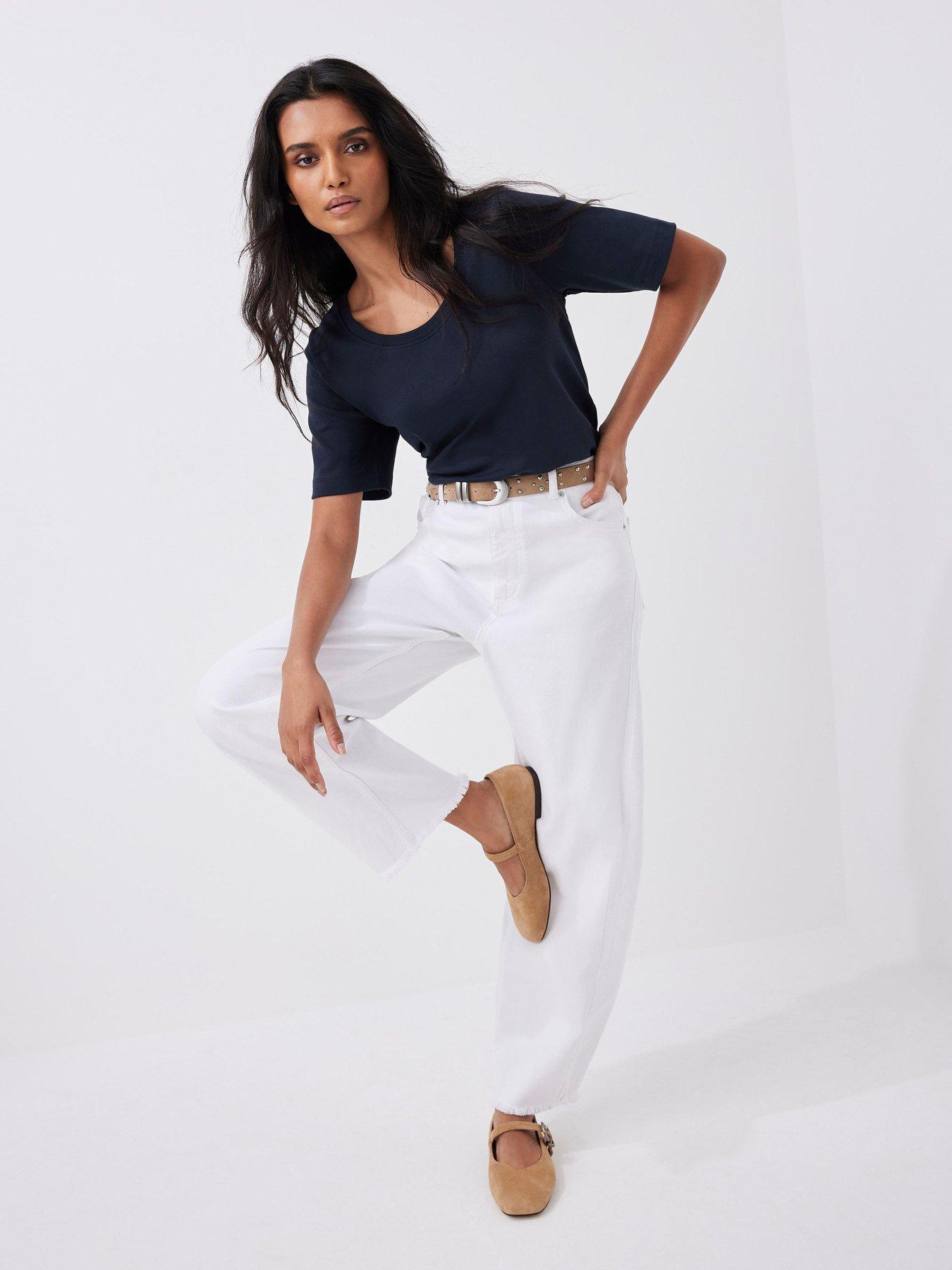 mint-velvet-navy-scoop-neck-ultimate-top-blue