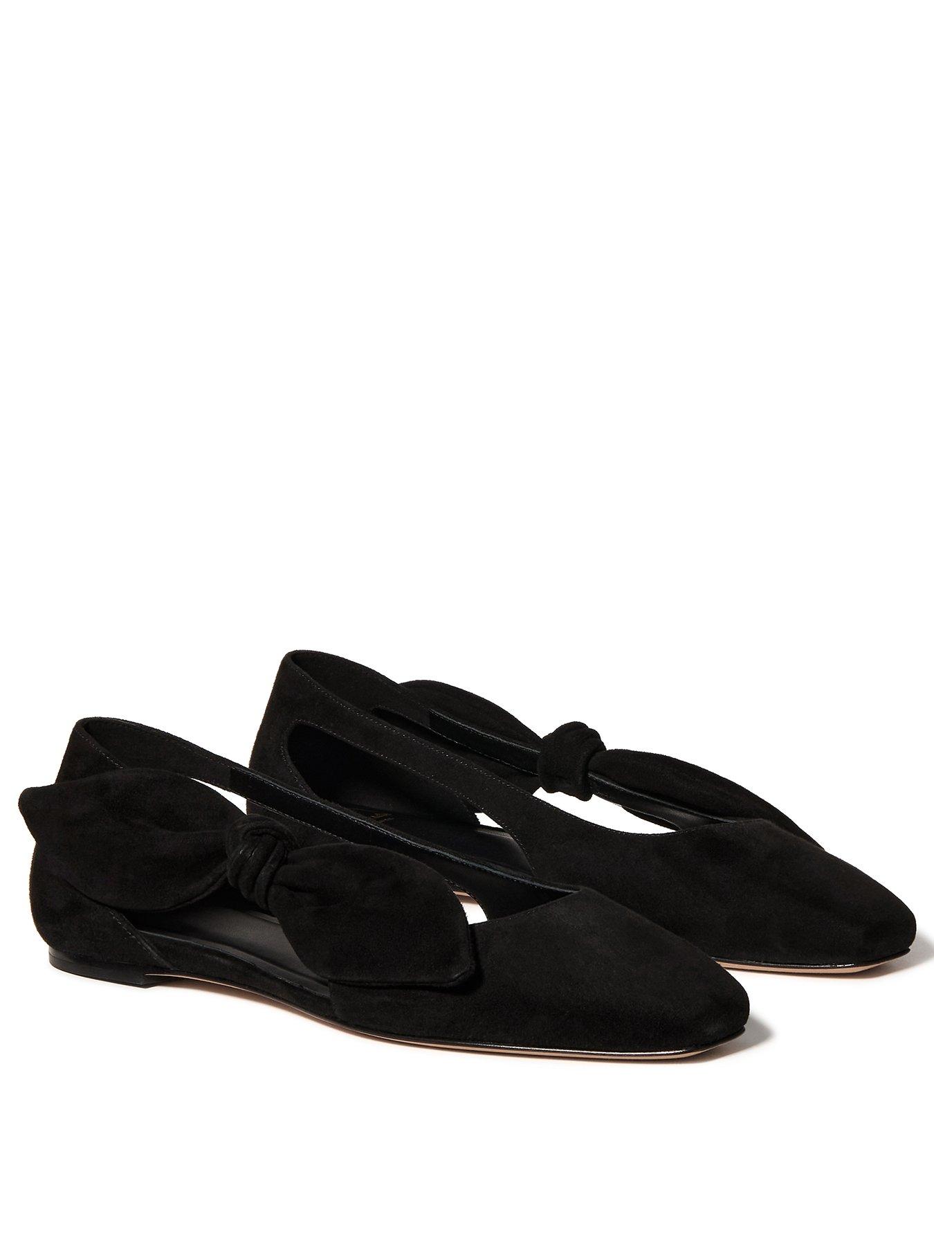 Image 2 of 4 of Kate Spade New York Bunnie Suede Flat - Black