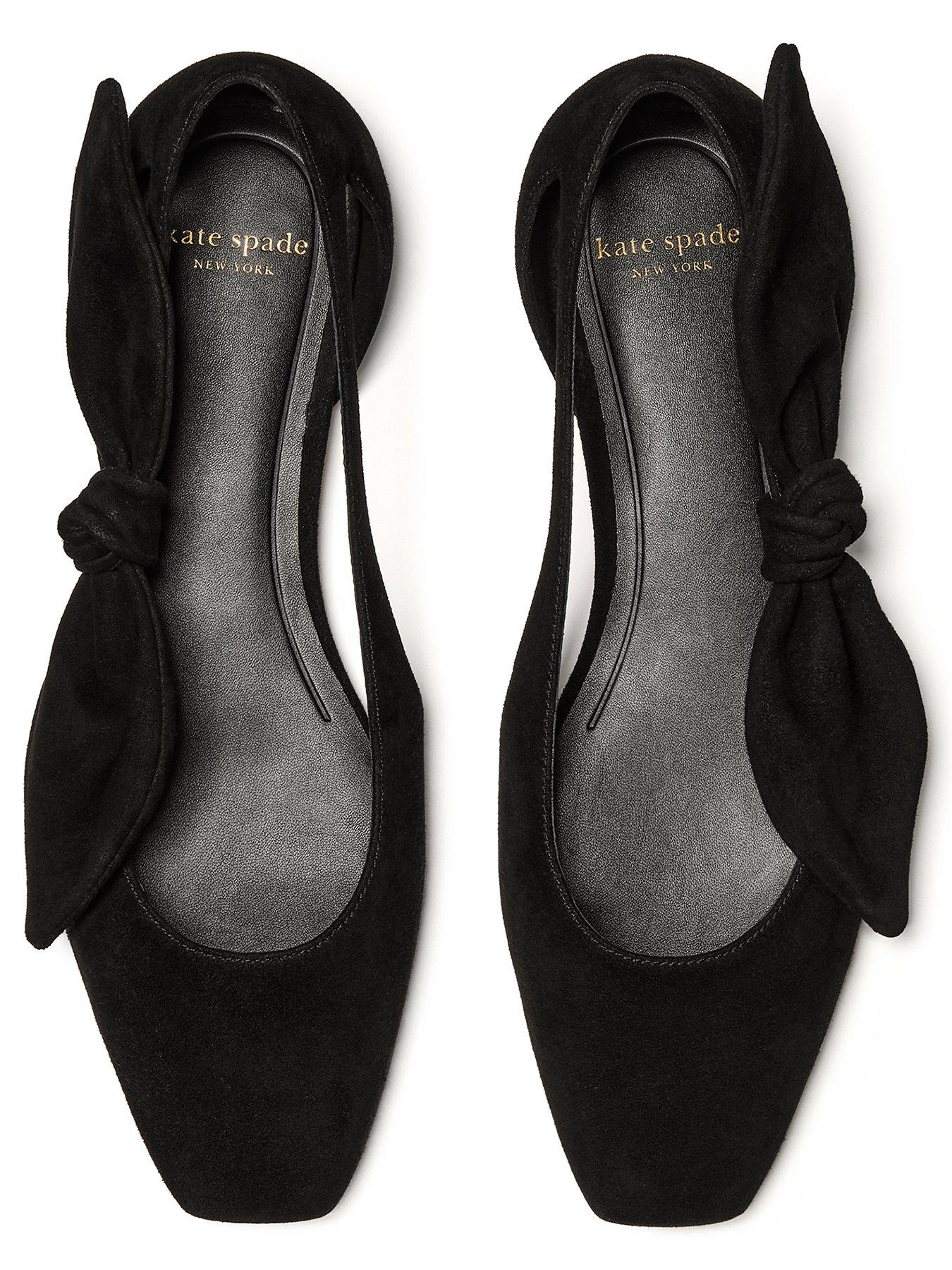Image 3 of 4 of Kate Spade New York Bunnie Suede Flat - Black