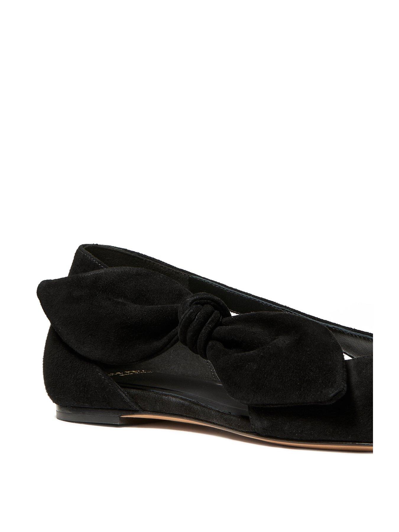 Image 4 of 4 of Kate Spade New York Bunnie Suede Flat - Black