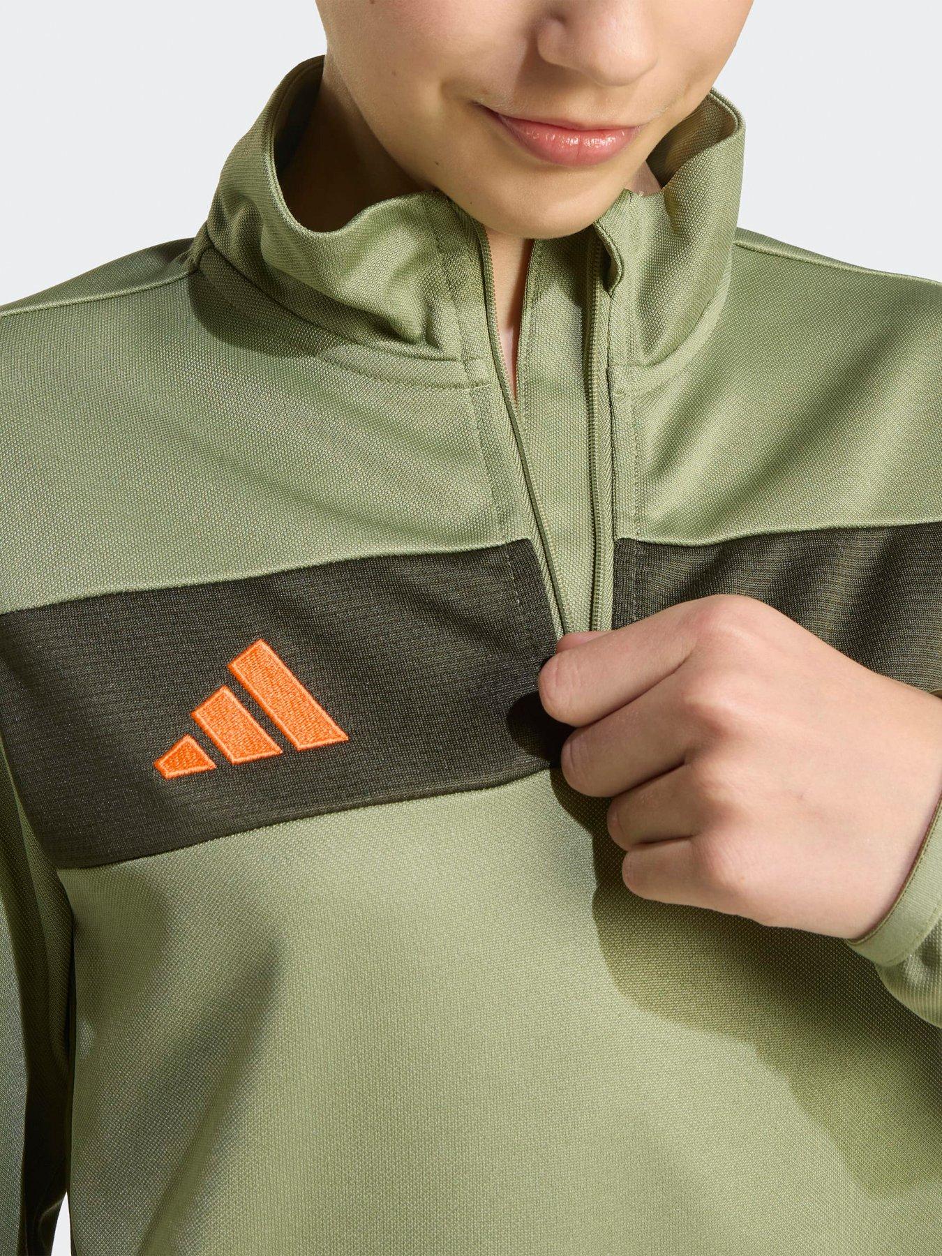Image 4 of 5 of adidas Junior Tiro Essentials Tracksuit Top - Green