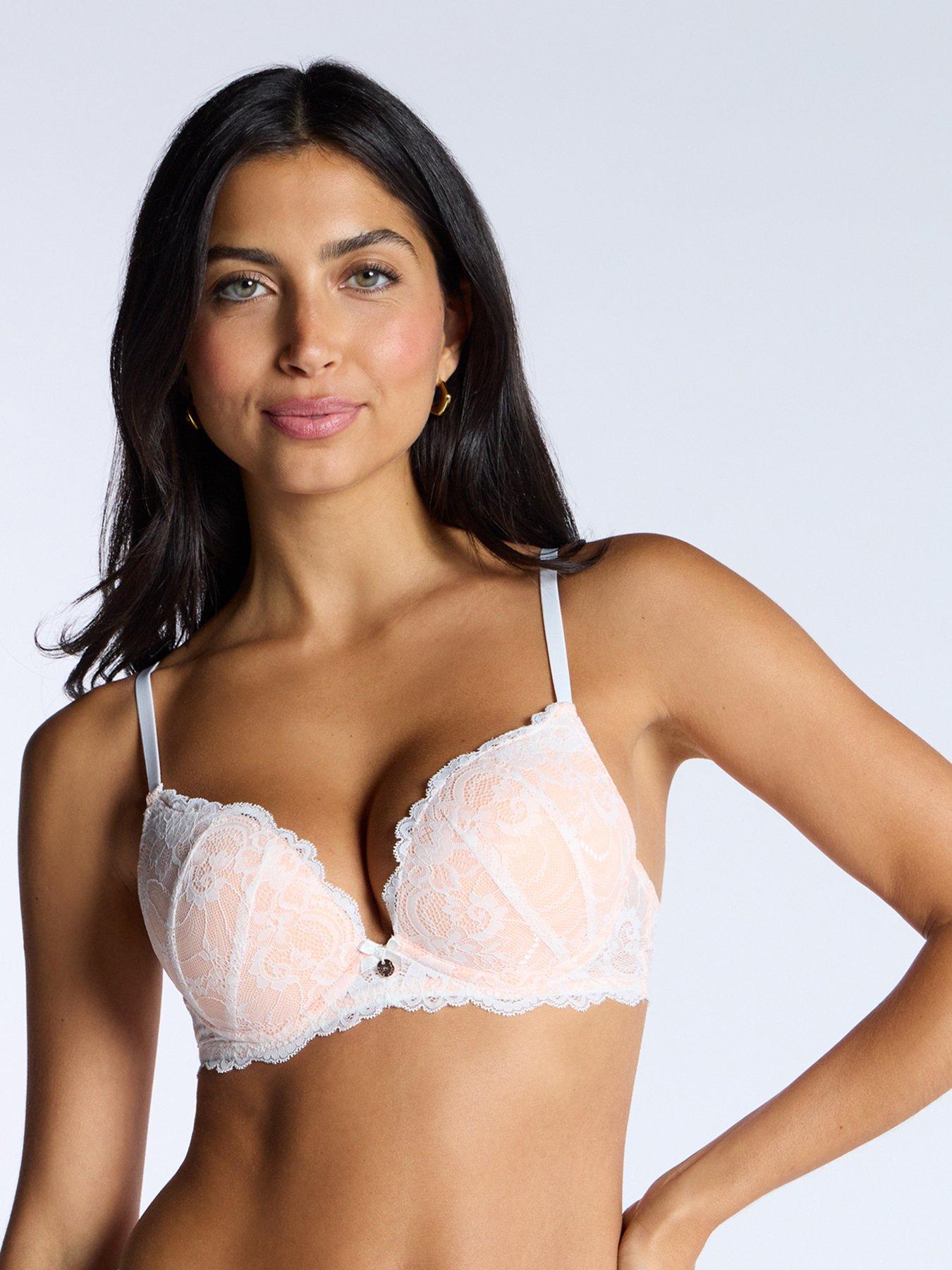 Boux Avenue Aliyah Plunge Bra - Ivory Mix