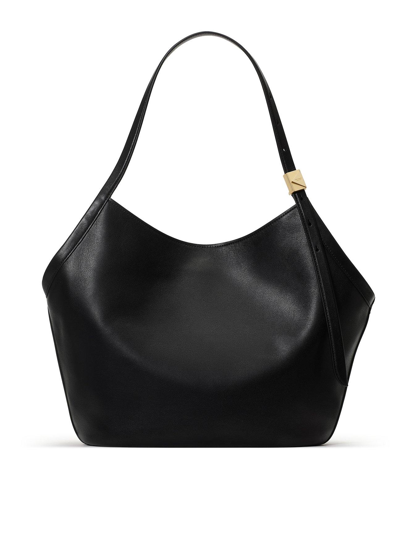 Kate Spade New York Deco Fine Grain Leather Tulip Tote - Black