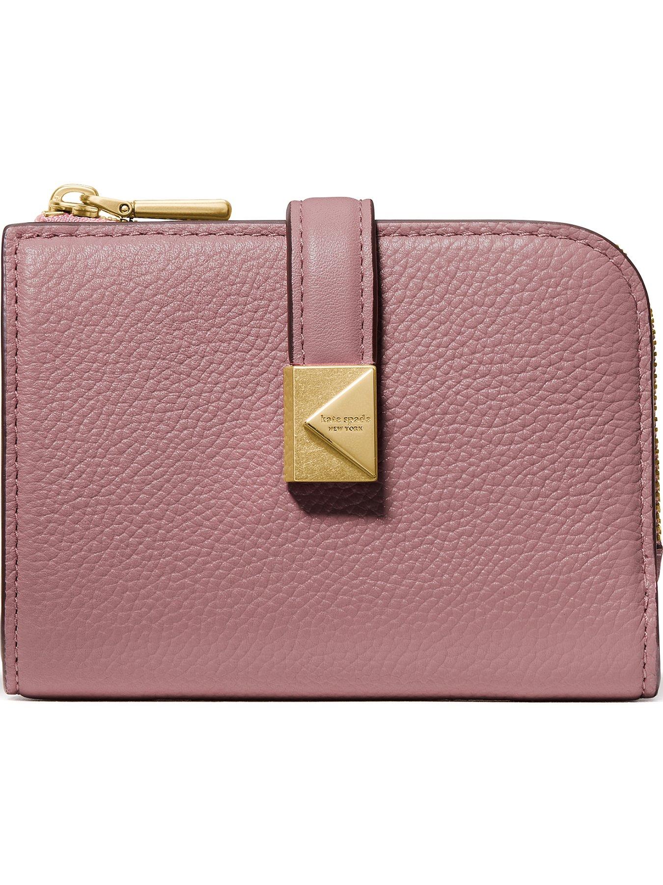 Kate Spade New York Deco Pebbled Leather Small Compact Wallet - Pink