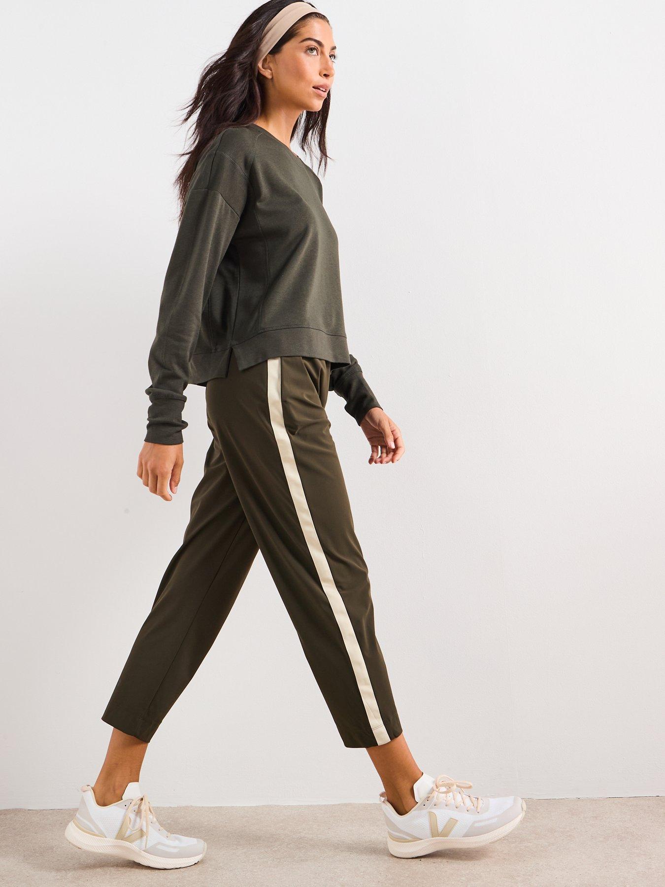 Image 3 of 6 of Sweaty Betty Explorer Side Stripe 25" Trouser - Green