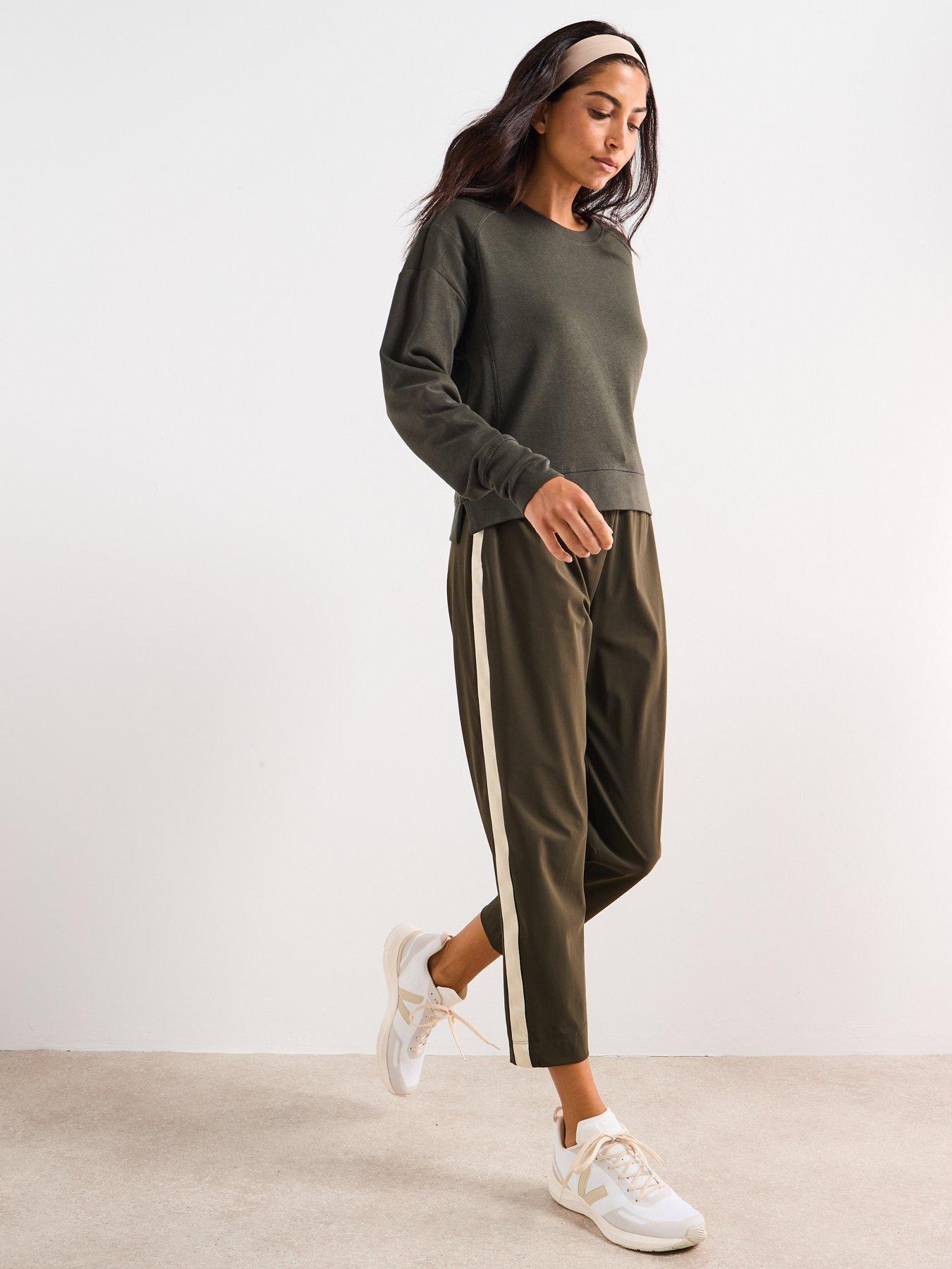 Image 6 of 6 of Sweaty Betty Explorer Side Stripe 25" Trouser - Green