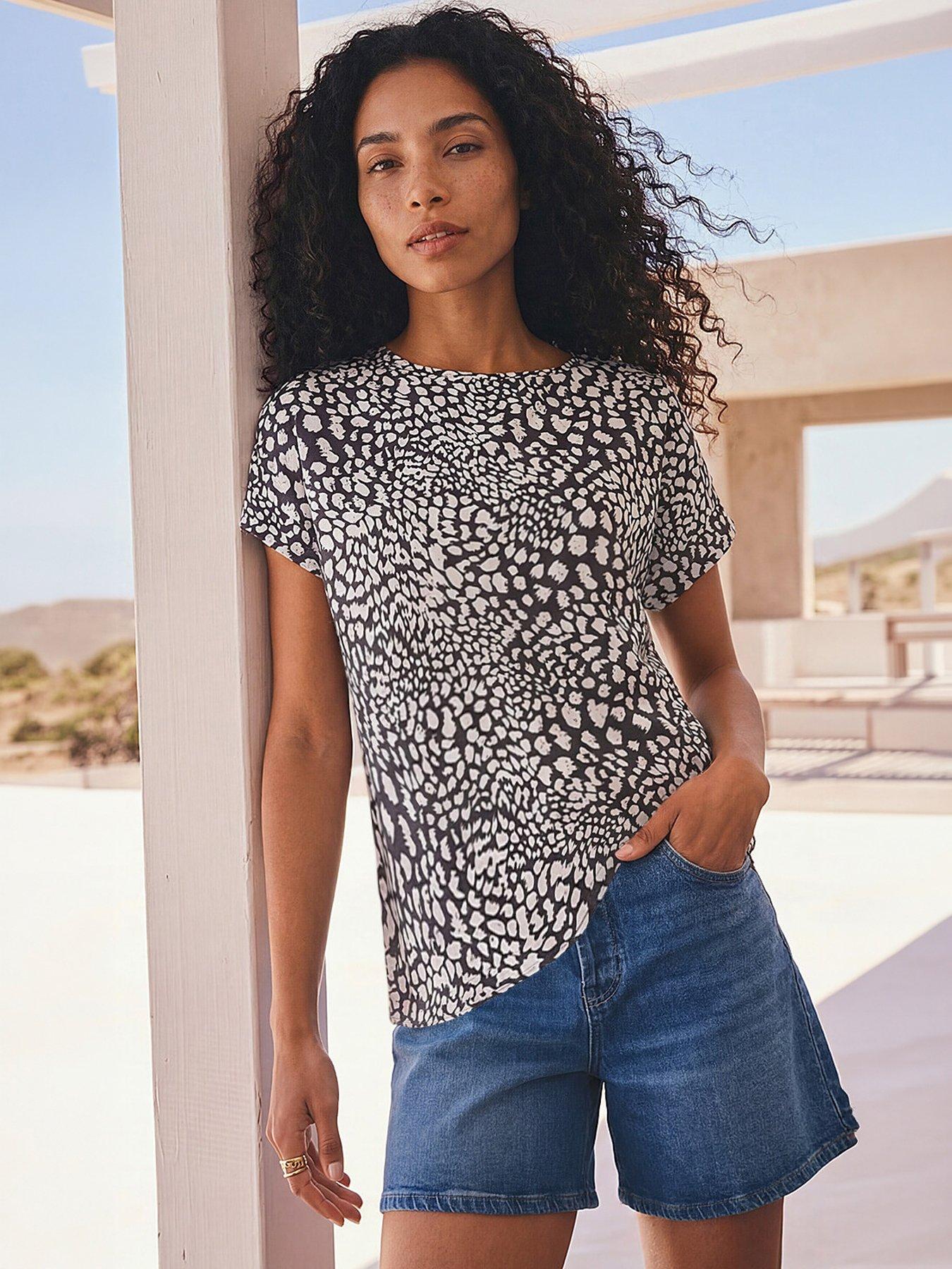 roman-spot-print-jersey-back-top-blackfront