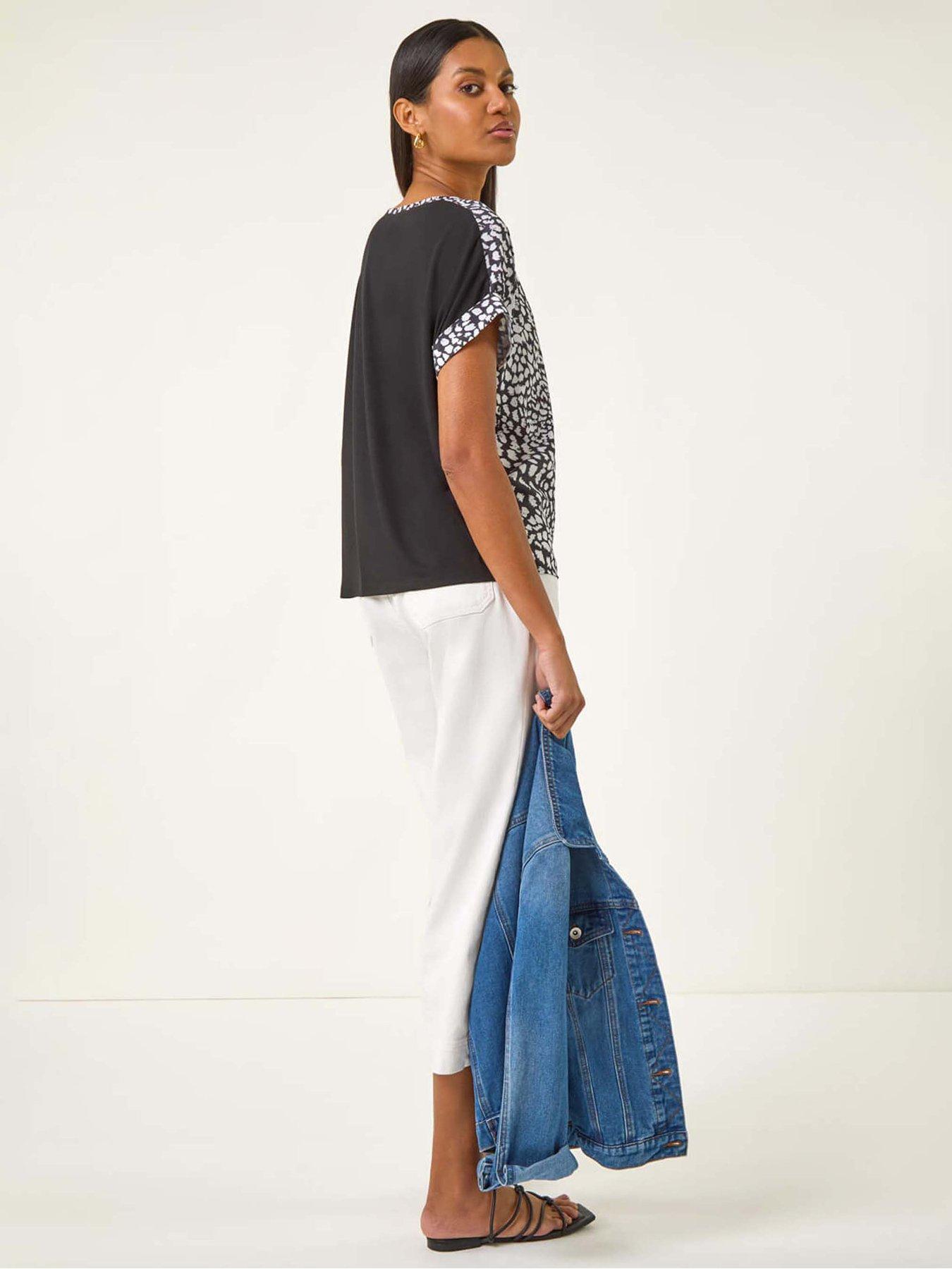 roman-spot-print-jersey-back-top-blackstillFront