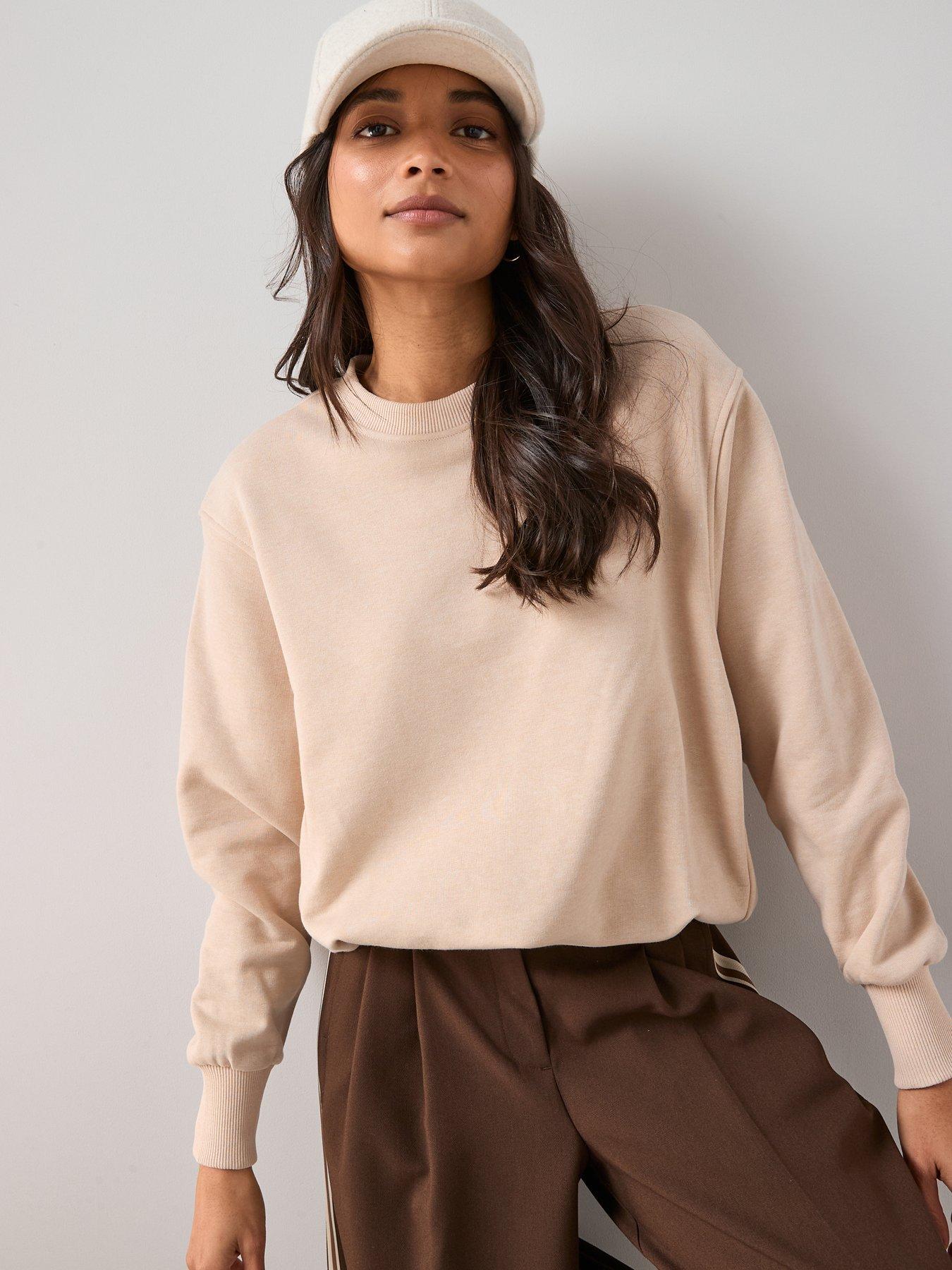 the-very-collection-bubble-hem-sweater-beige