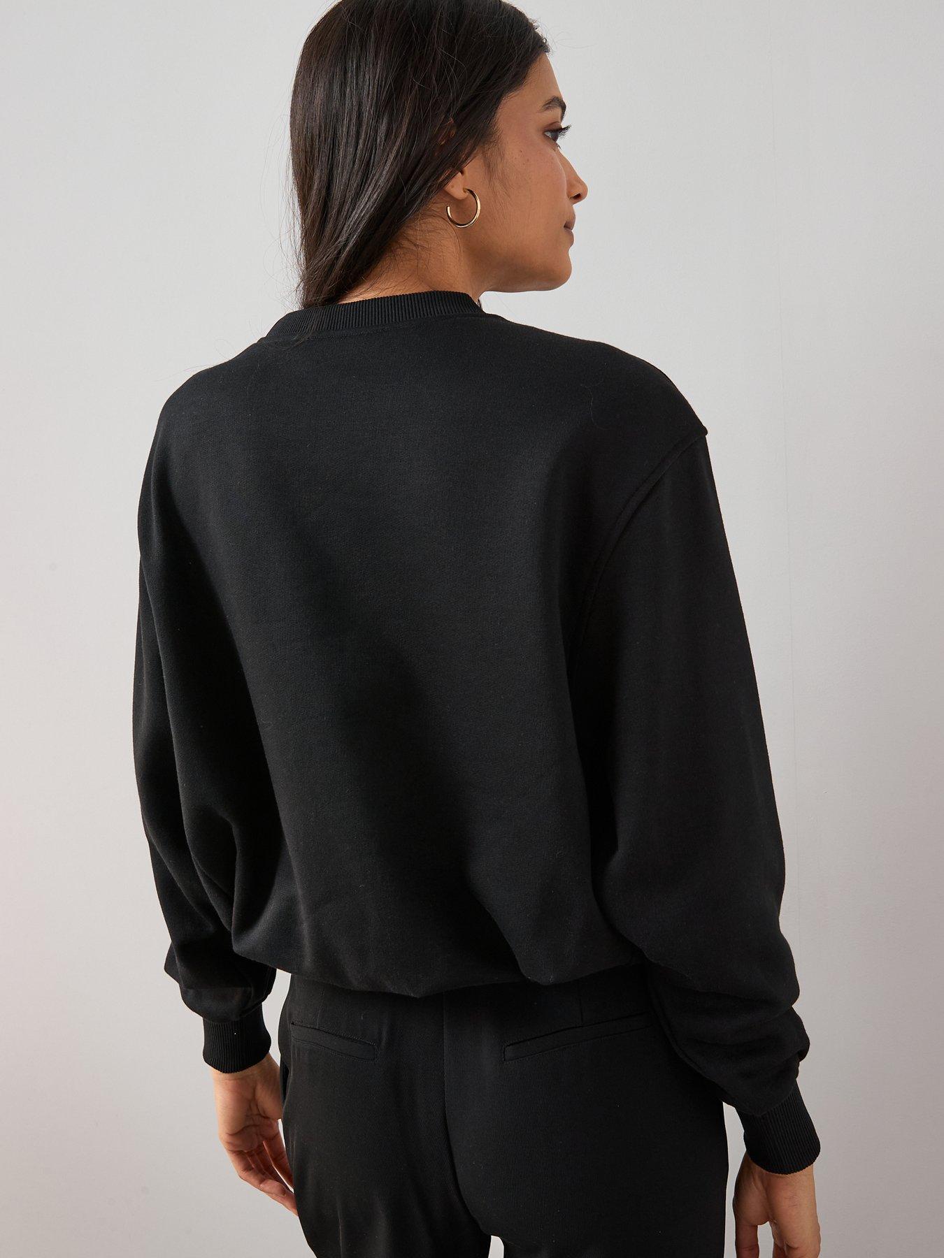 the-very-collection-bubble-hem-sweater-blackstillFront