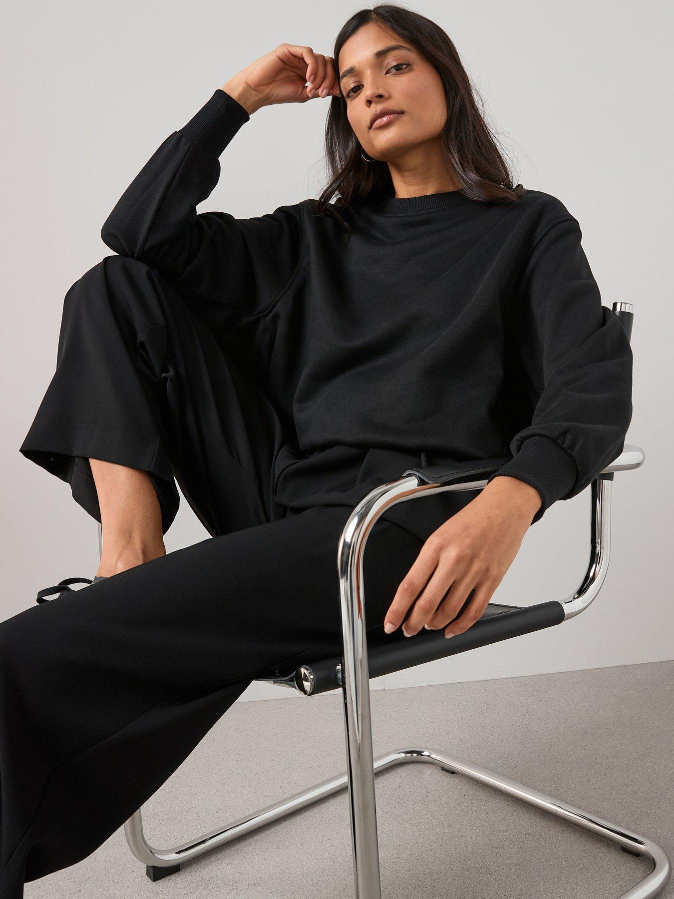 the-very-collection-bubble-hem-sweater-blackoutfit