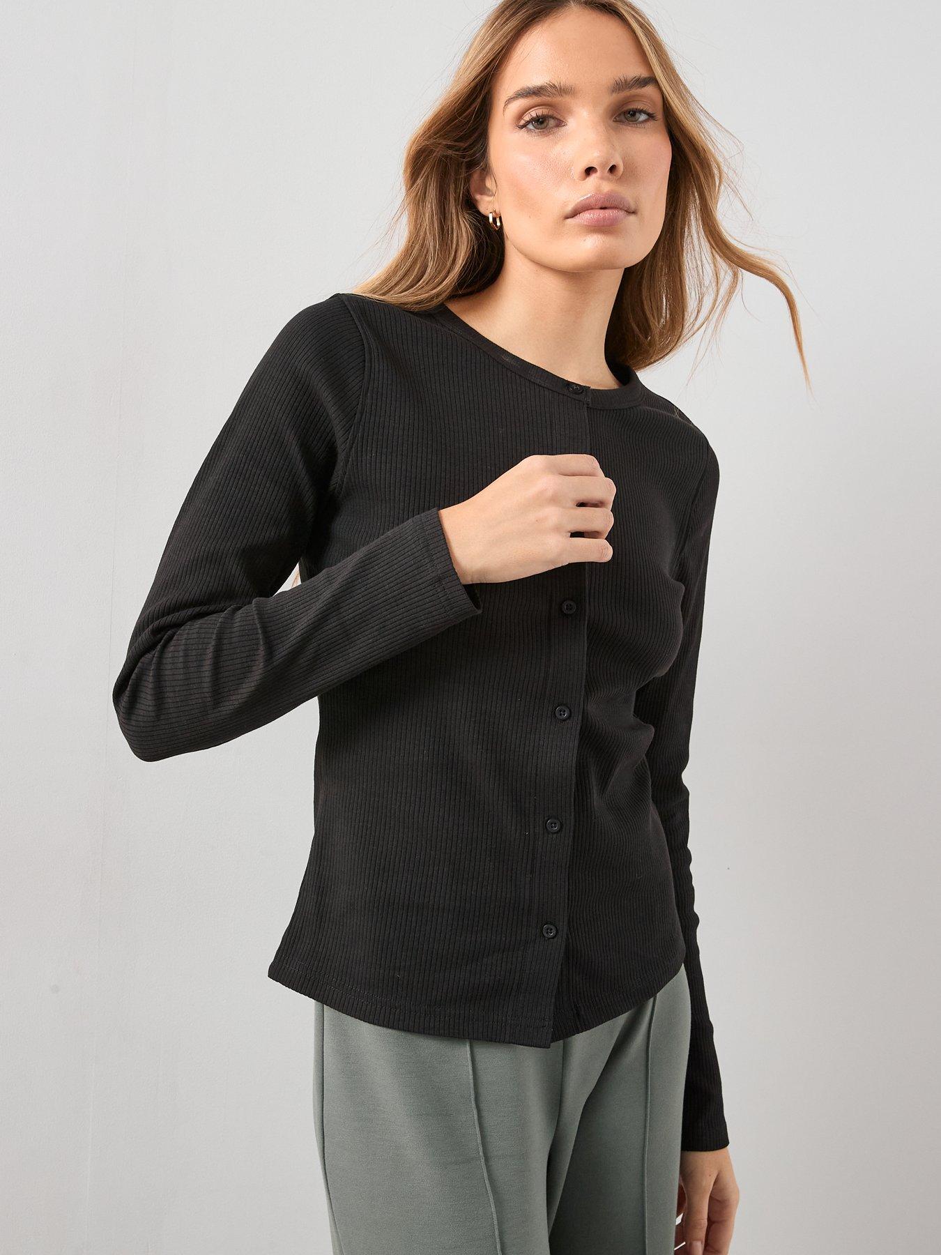 the-very-collection-button-through-rib-top-blackdetail