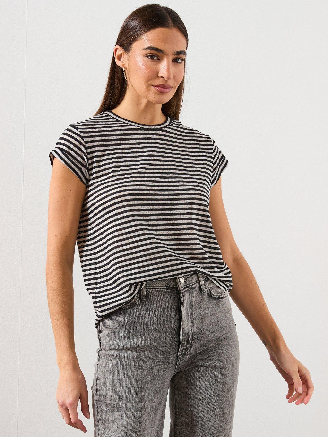 AllSaints Anna Stripe T-Shirt - Multi