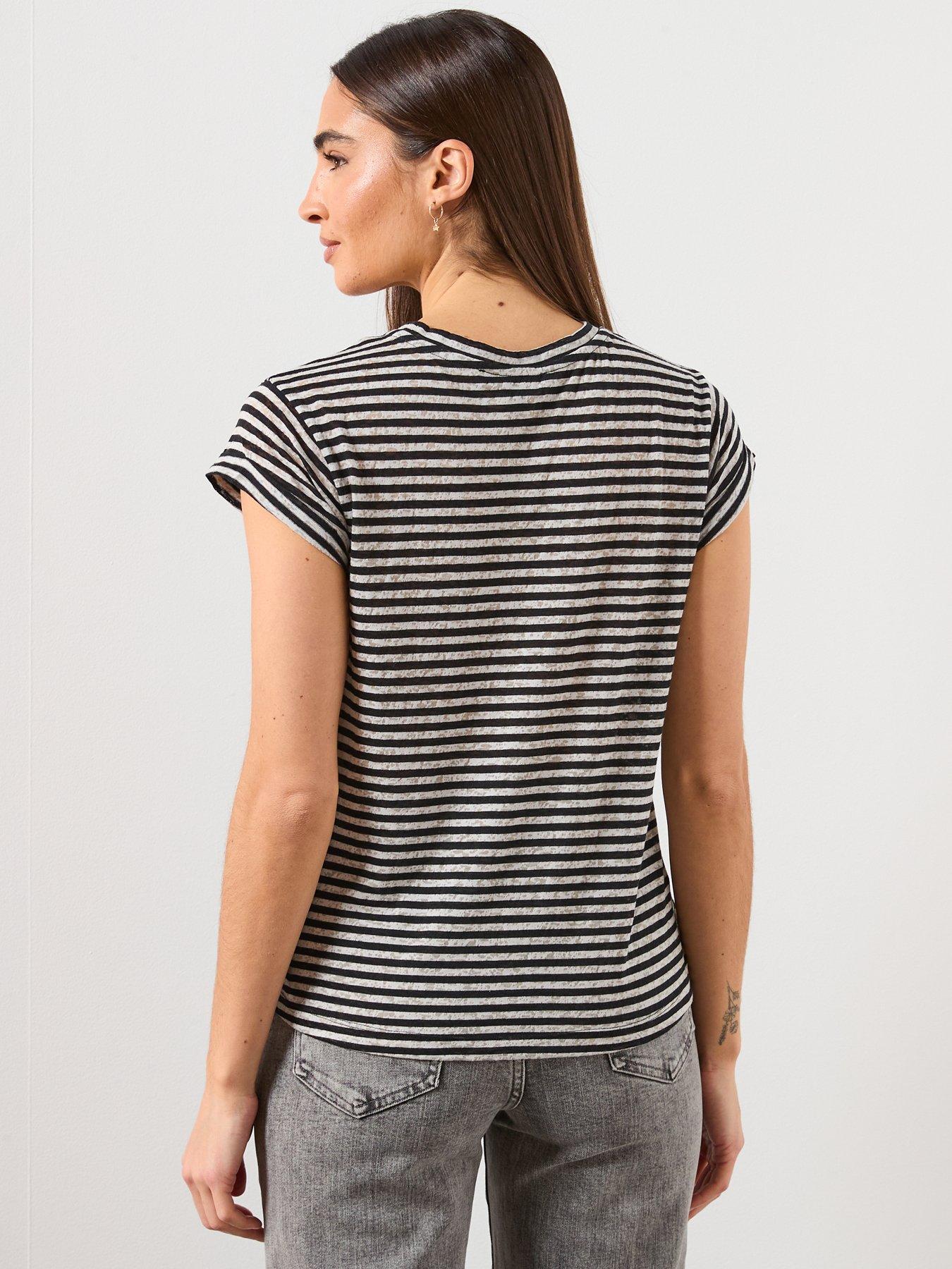 allsaints-anna-stripe-t-shirt-multistillFront